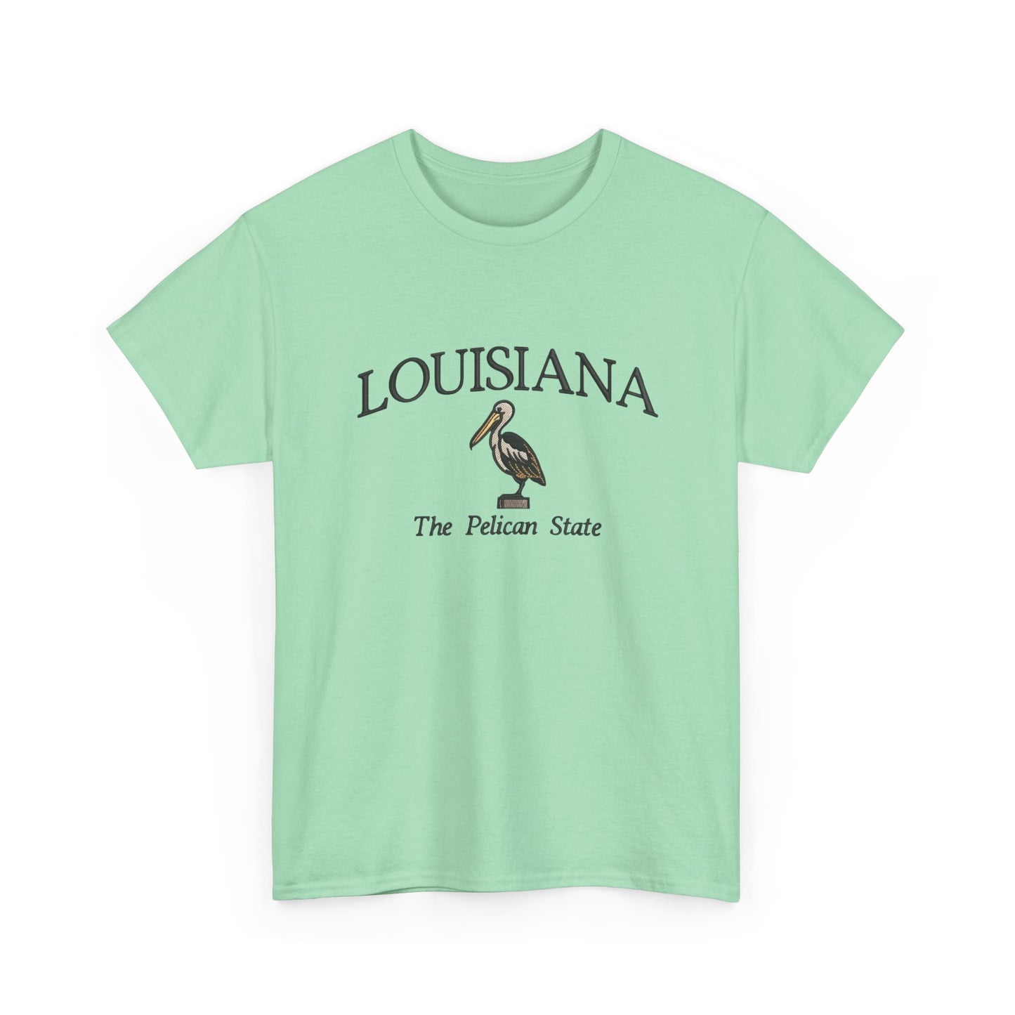 Louisiana The Pelican State Graphic T Shirt NEW Unisex Heavy Cotton Tee