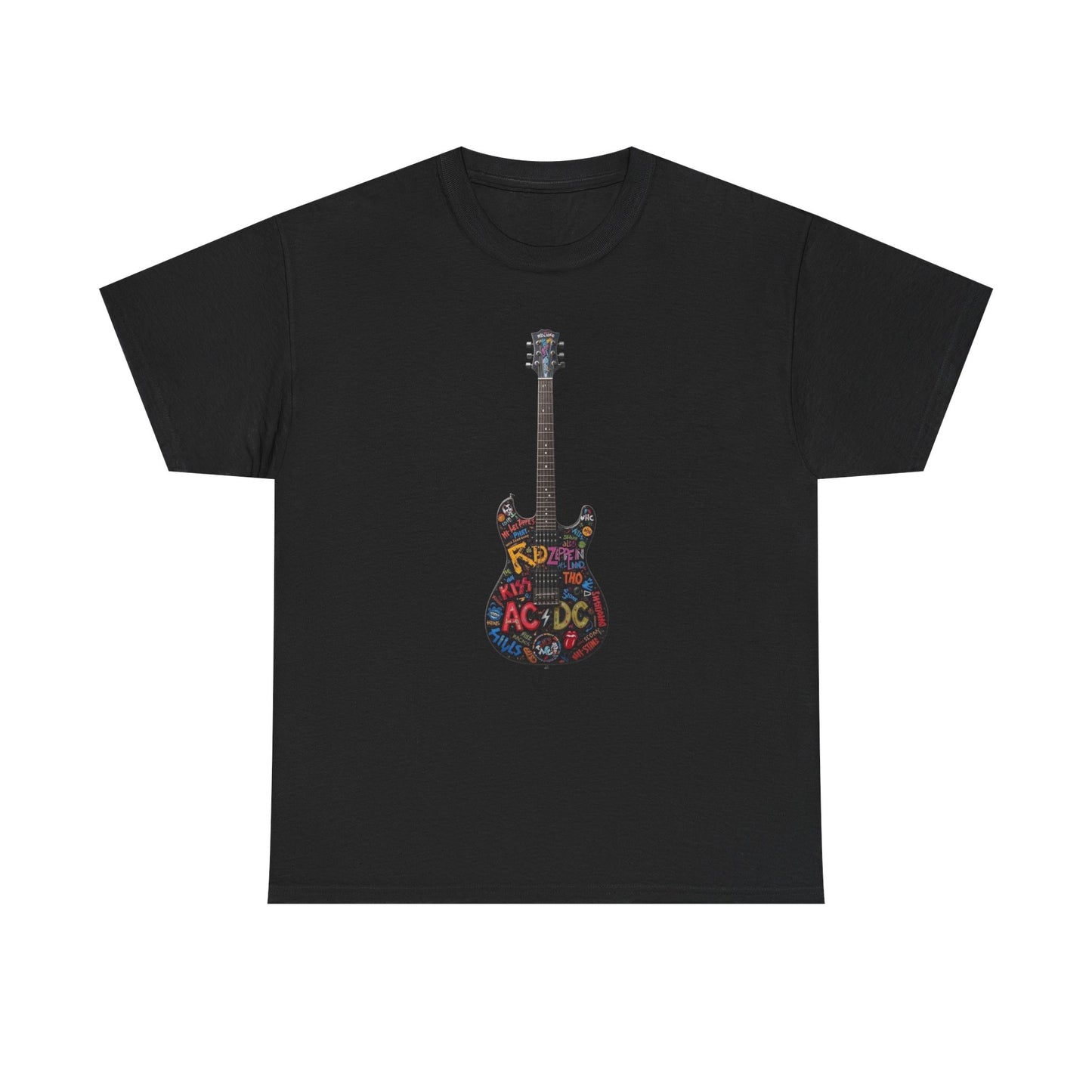 Legends Of Rock Guitar Rock Vintage Graphic T-Shirt Unisex Heavy Cotton Tee NEW
