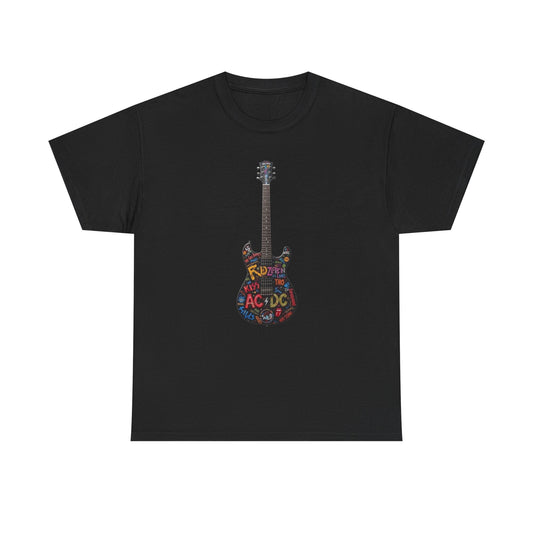 Legends Of Rock Guitar Rock Vintage Graphic T-Shirt Unisex Heavy Cotton Tee NEW