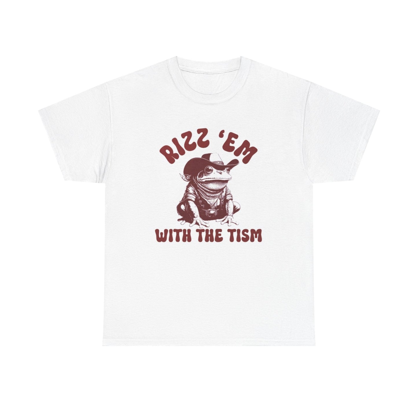 Rizz Em With The Tism Graphic T Shirt Vintage Funny Retro Unisex Heavy Cotton