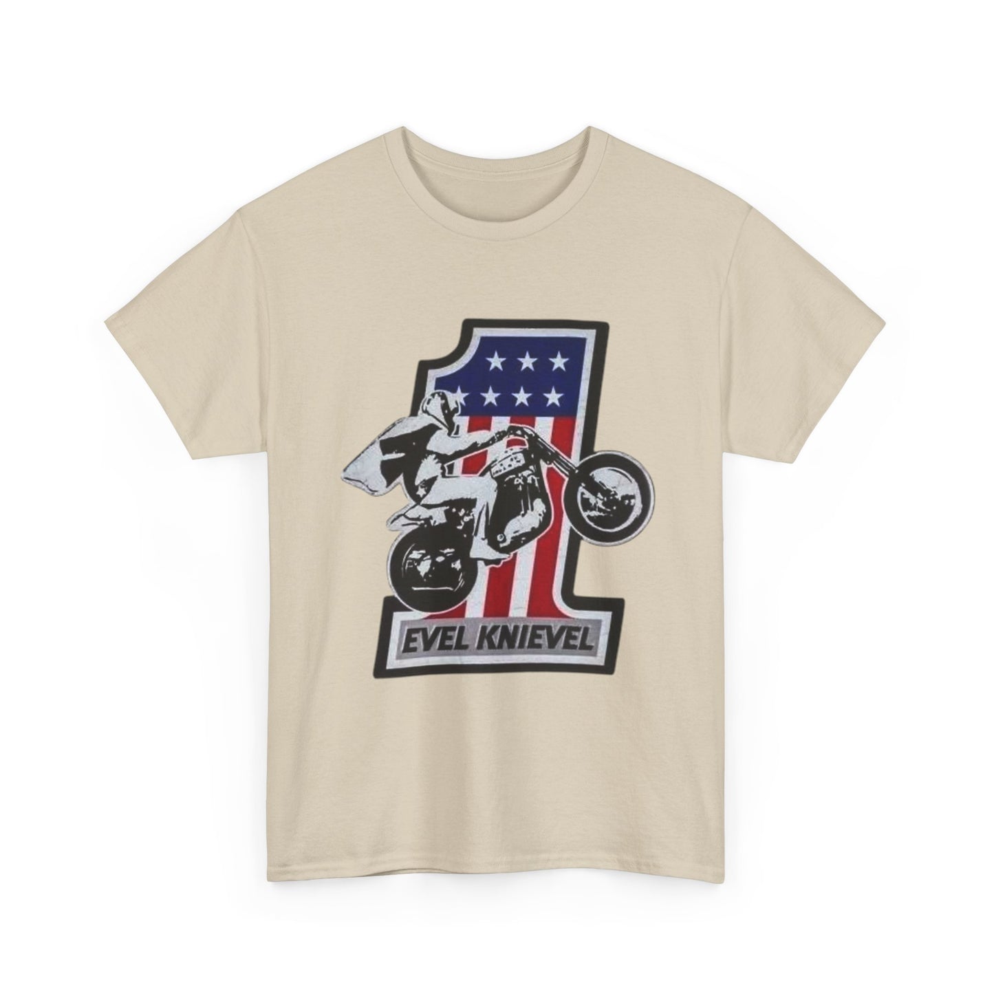 Evel Knievel Motorcycles Graphic T-Shirt Unisex Heavy Cotton Tee GIFT NEW
