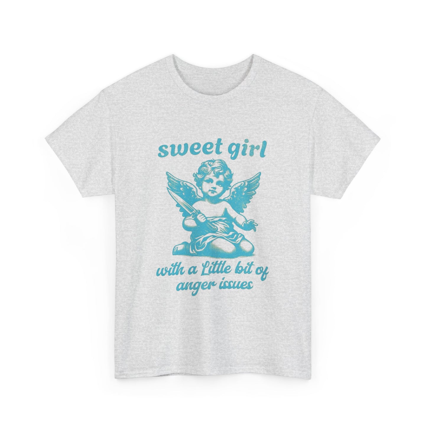 Sweet Girl With An Anger Issue Women's Graphic T Shirt Unisex Heavy Cotton GIFT