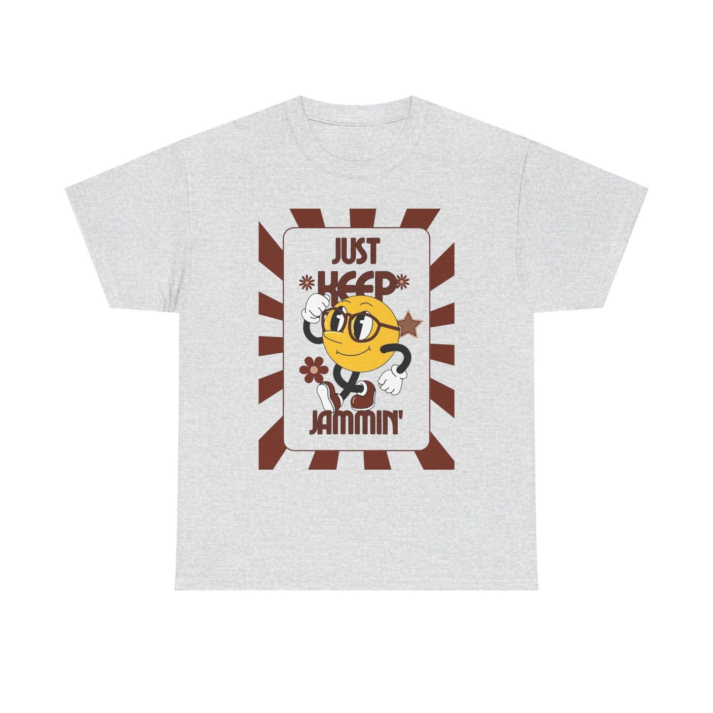 Just Keep Jammin Graphic T Shirt Unisex Heavy Cotton Tee