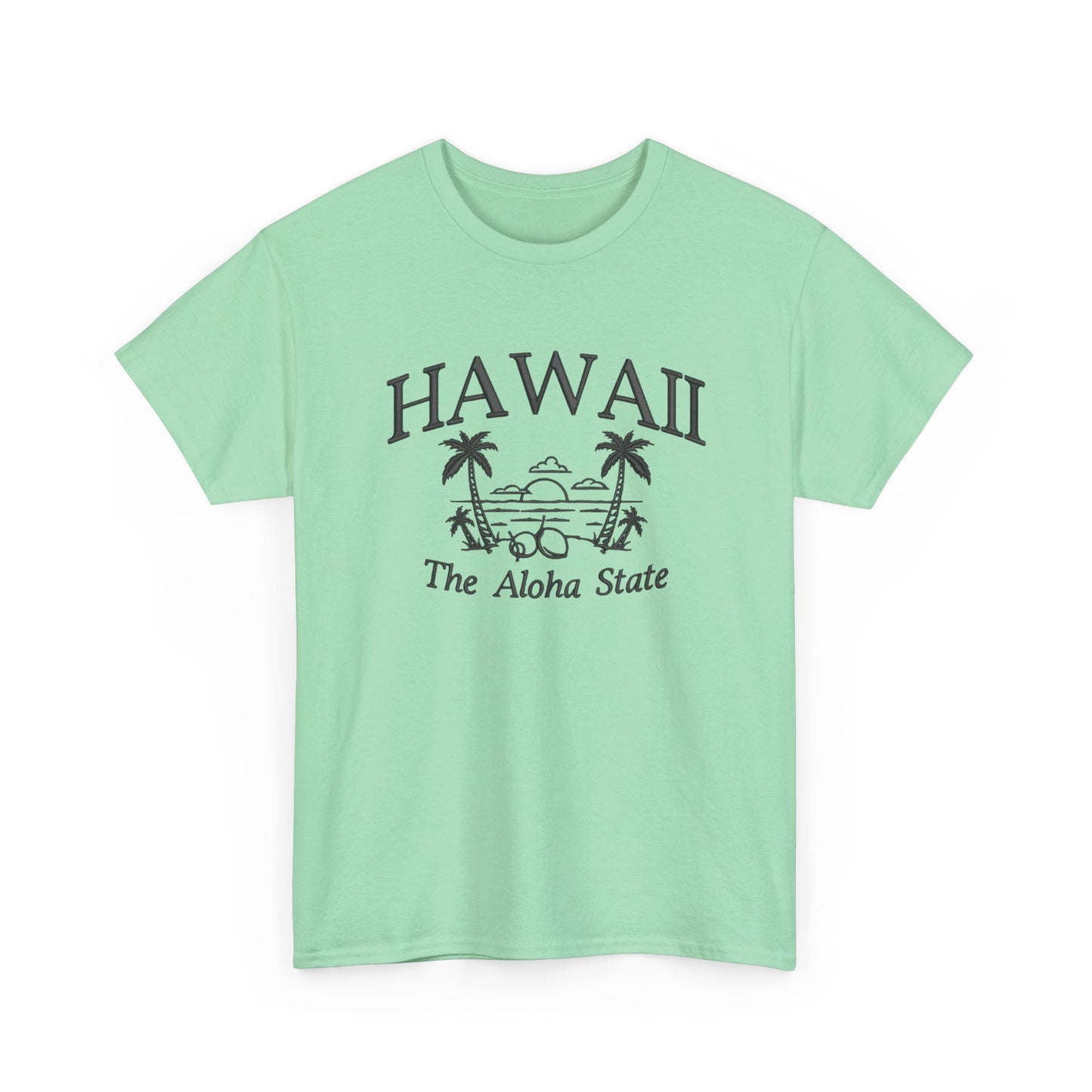 Hawaii The Aloha State Graphic T Shirt NEW Unisex Heavy Cotton Tee