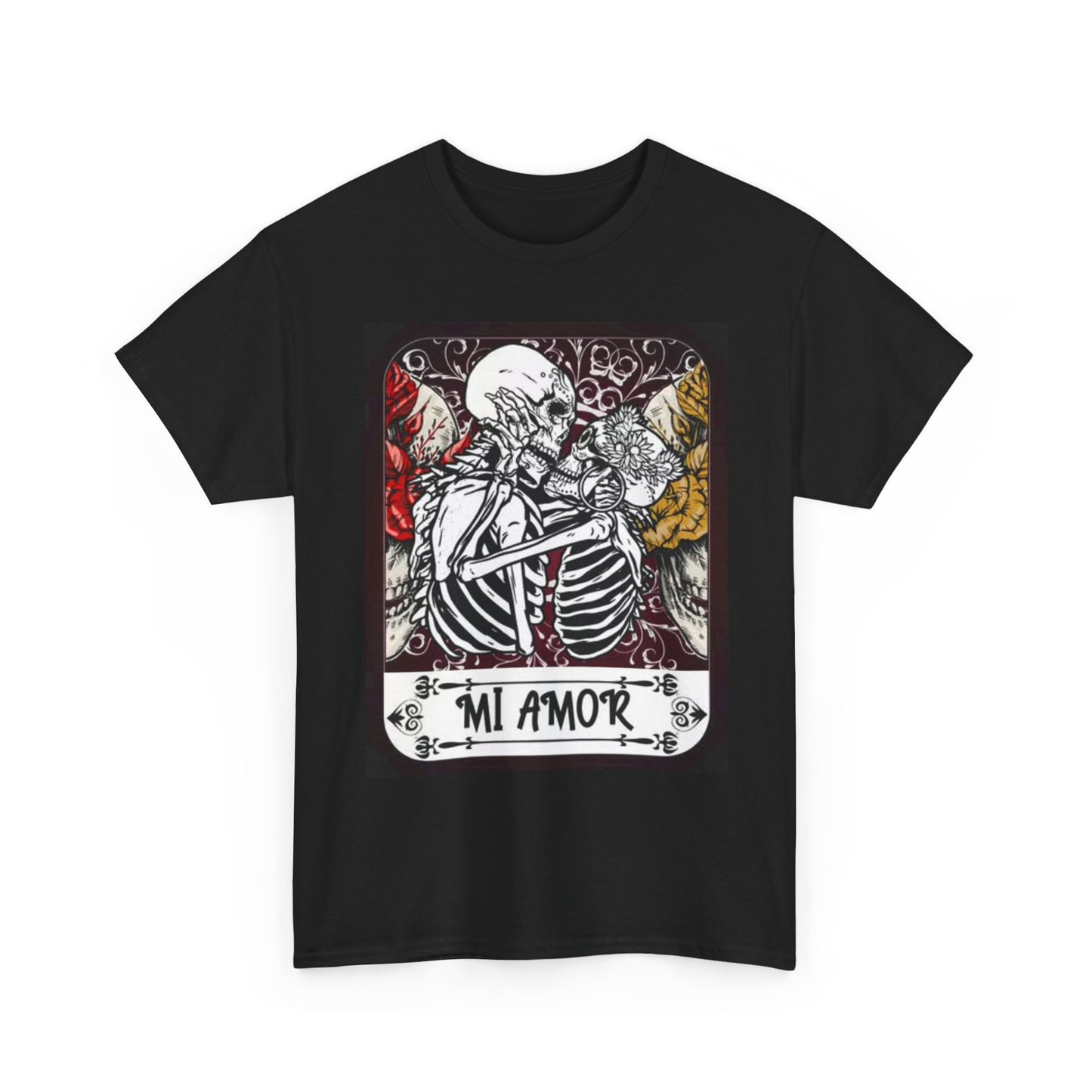 Day Of The Dead Graphic T Shirt Retro Art Mexico Vintage Mi AMOR Heavy Cotton