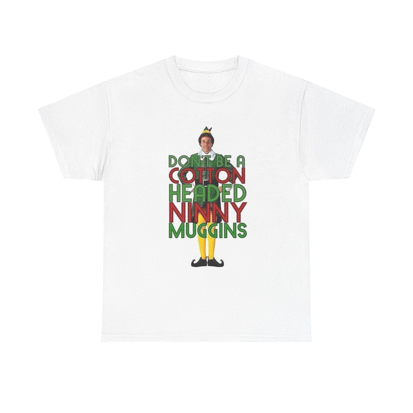 Elf Graphic T Shirt Funny Christmas Vintage Movie Jokes Unisex Heavy Cotton Tee