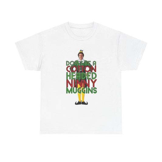 Elf Graphic T Shirt Funny Christmas Vintage Movie Jokes Unisex Heavy Cotton Tee