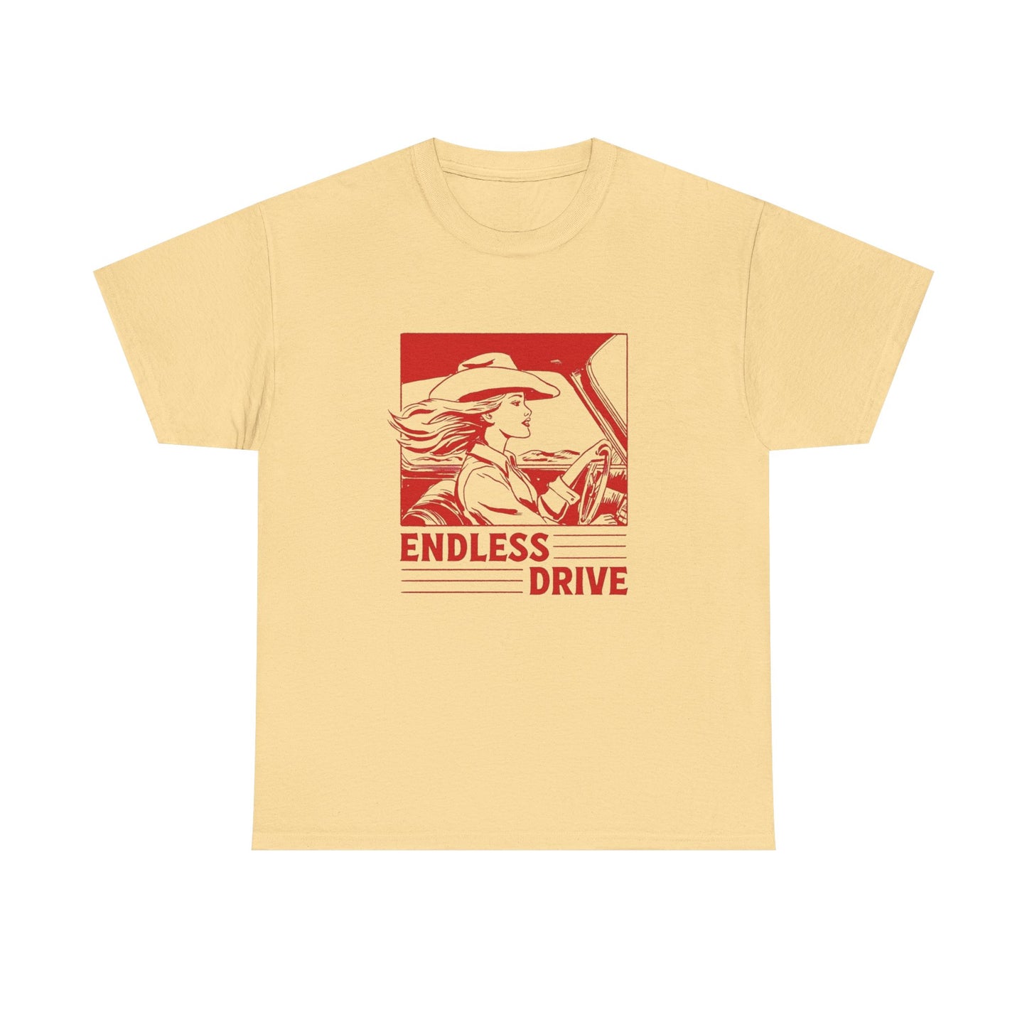Endless Drive Cowgirl Western Graphic T Shirt Unisex Heavy Cotton Tee