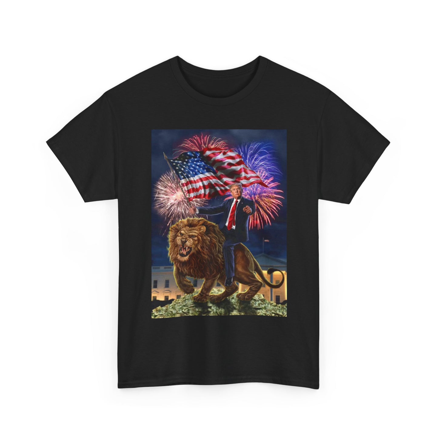 Trump American Flag Tshirt Funny Gift 2024 President Unisex Heavy Cotton Tee