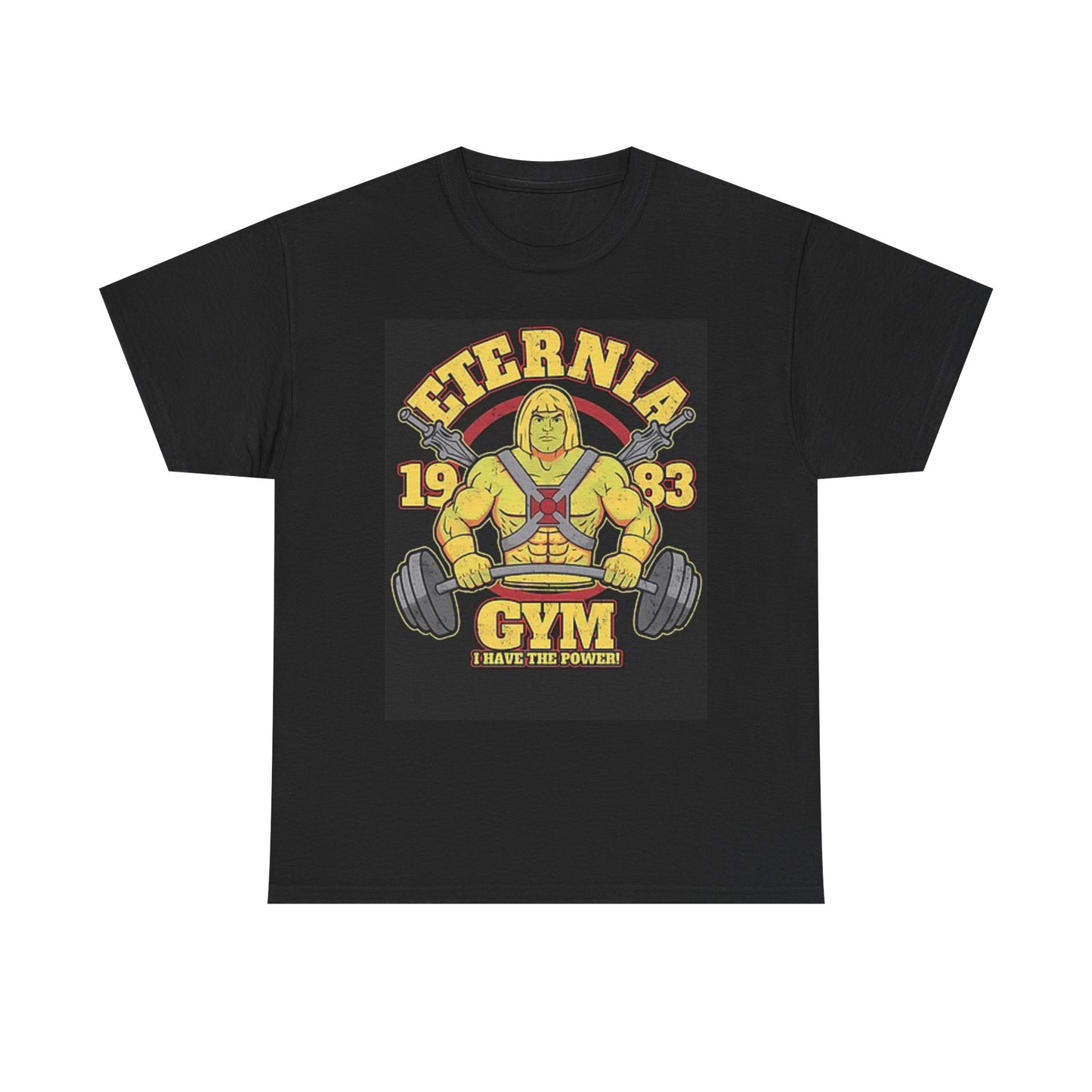 Eternia GYM Graphic T Shirt Funny Cartoon Unisex Heavy Cotton Tee