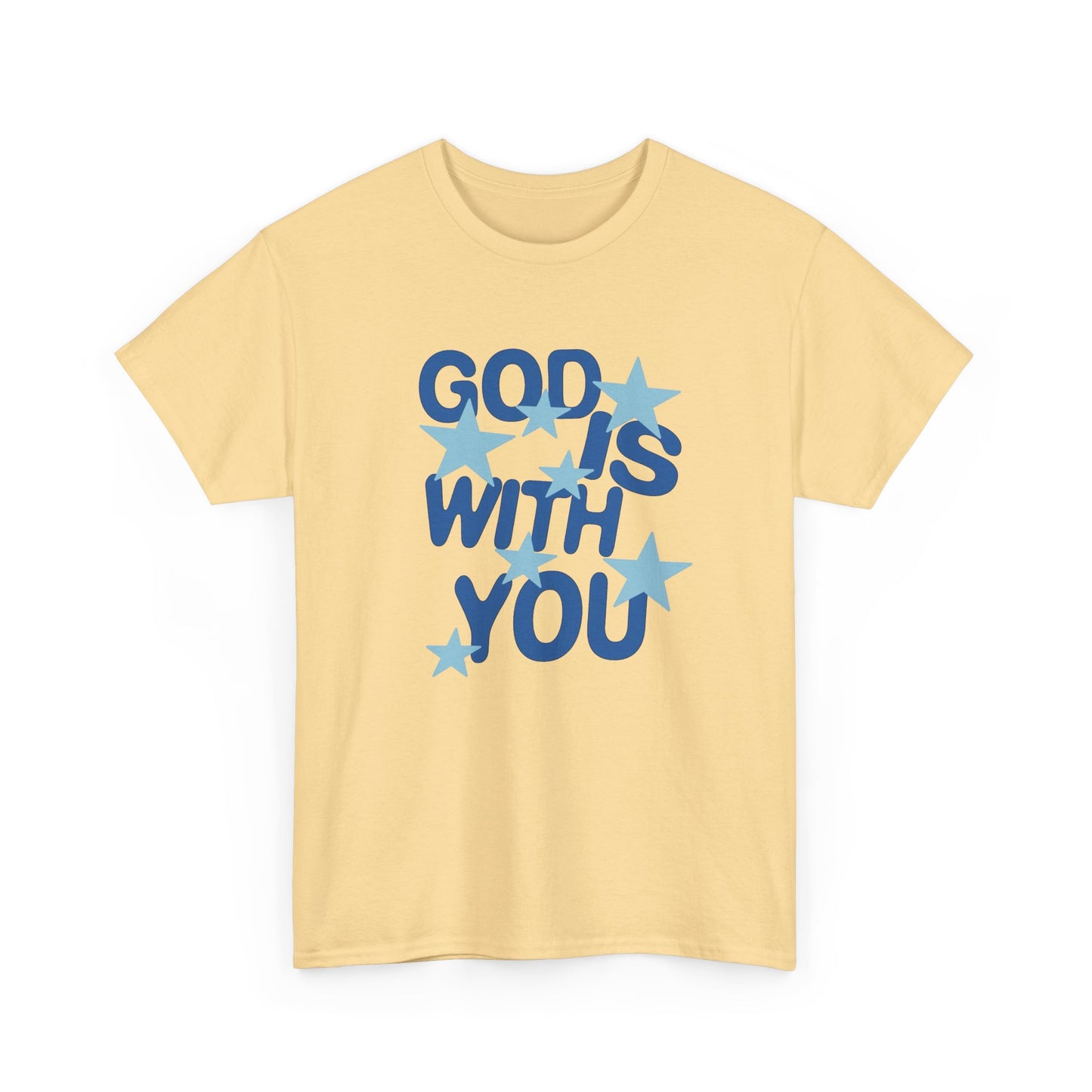 God Is With You Graphic T Shirt NEW Vintage Unisex Heavy Cotton Tee