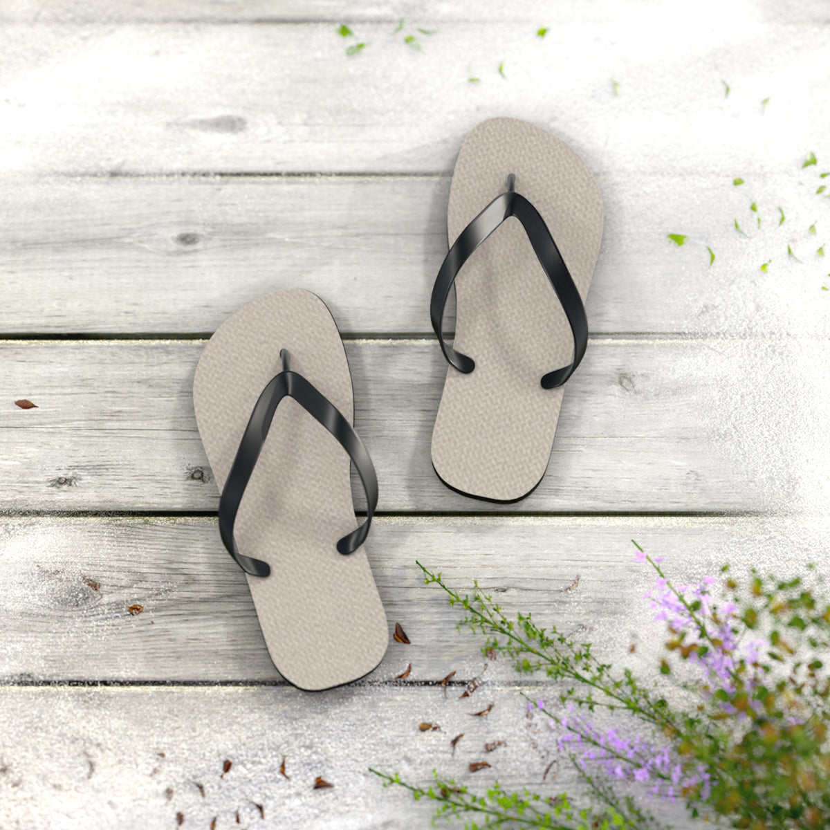Tan Gray Flip Flops, Sandals Slides, Summer Footwear, Brand New