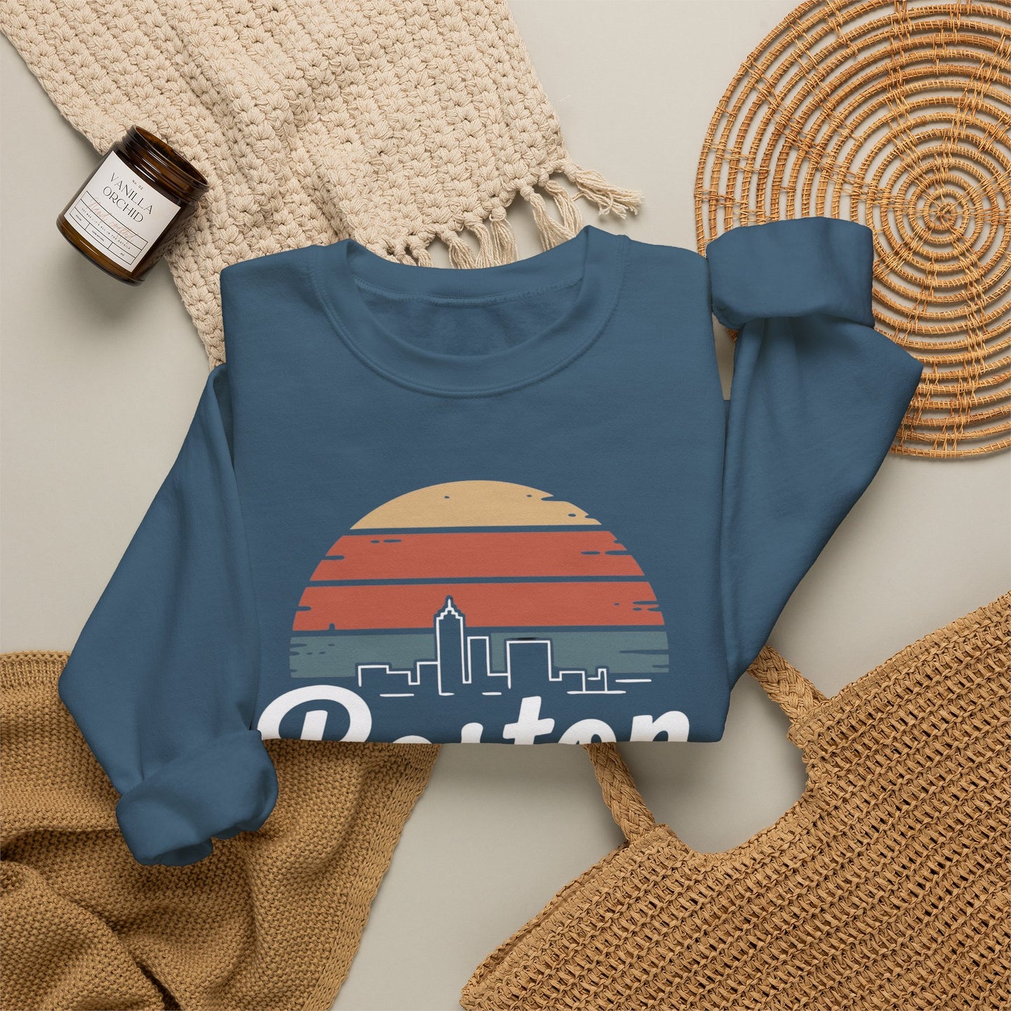 Boston Skyline Sweater NEW Unisex Heavy Blend™ Crewneck Sweatshirt