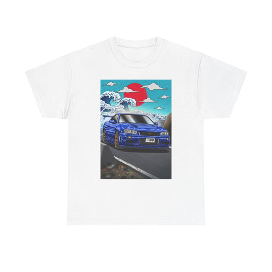 Nissan Skyline Graphic T Shirt GTR Vintage Japan Retro Unisex Heavy Cotton Tee
