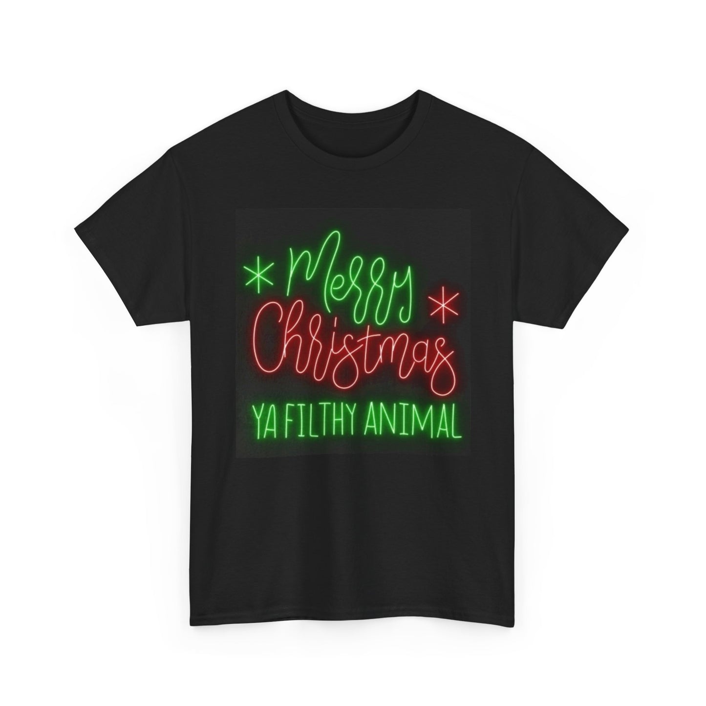 Merry Christmas Ya Filthy Animal Funny Shirt Santa Unisex Heavy Cotton Tee