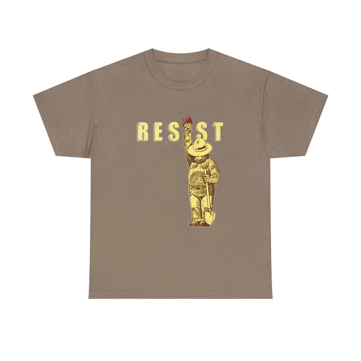 Resist Smokey The Bear Graphic T Shirt Unisex Heavy Cotton Tee