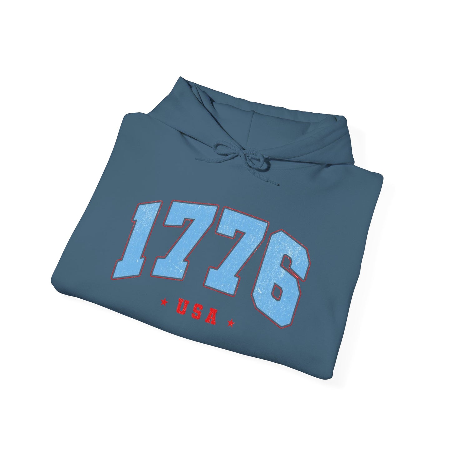 1776 USA Retro America Graphic Hoodie Men's Heavy Blend™ Hooded Sweatshirt