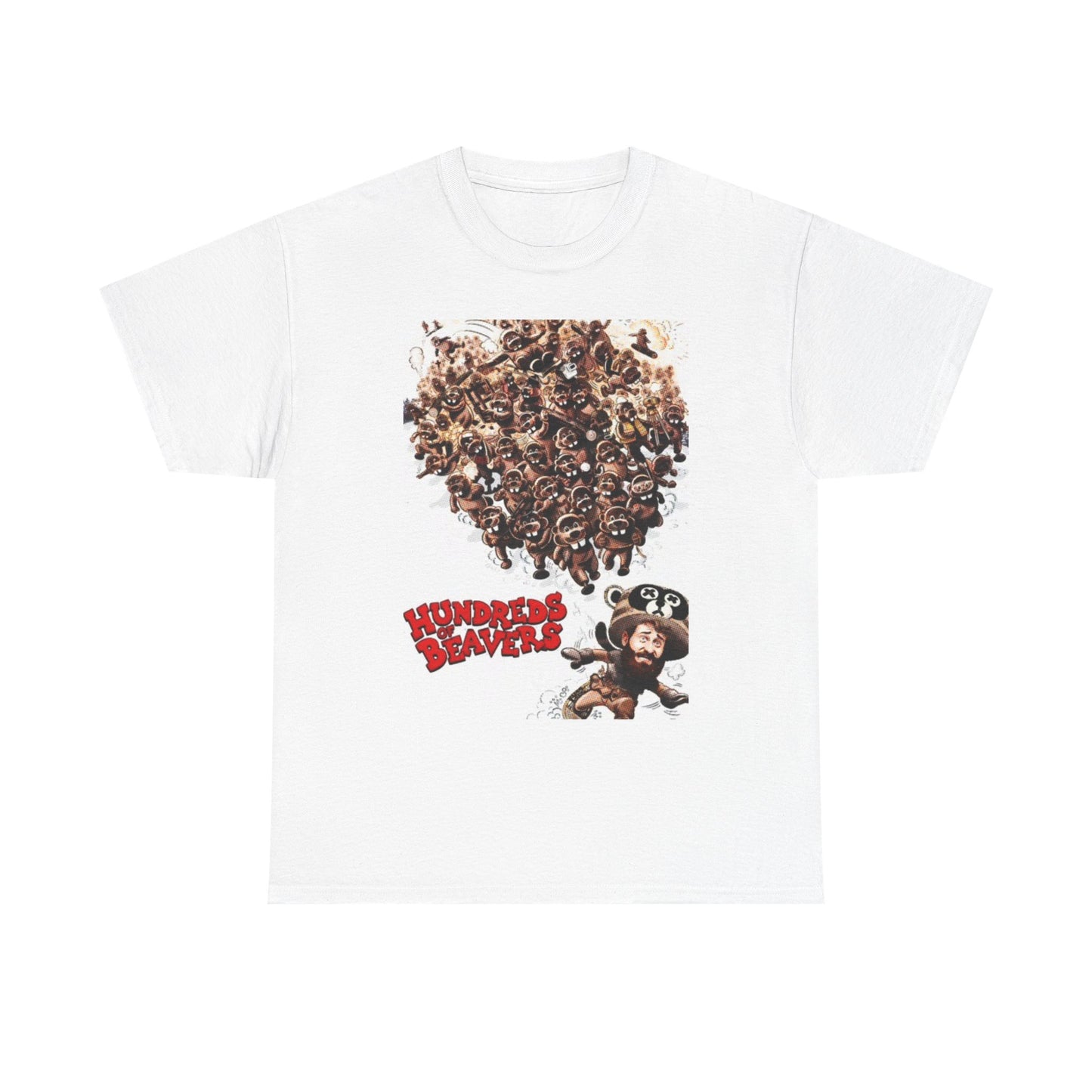 Hundreds Of Beavers Graphic T Shirt Unisex Heavy Cotton Tee