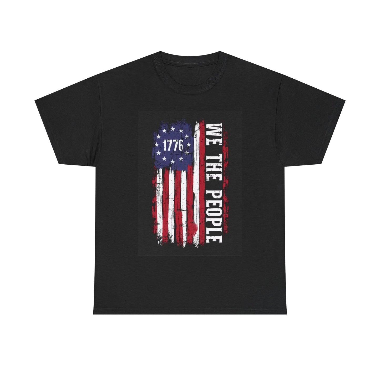 We The People T shirt American Flag 1776 USA Guns Unisex Heavy Cotton Tee