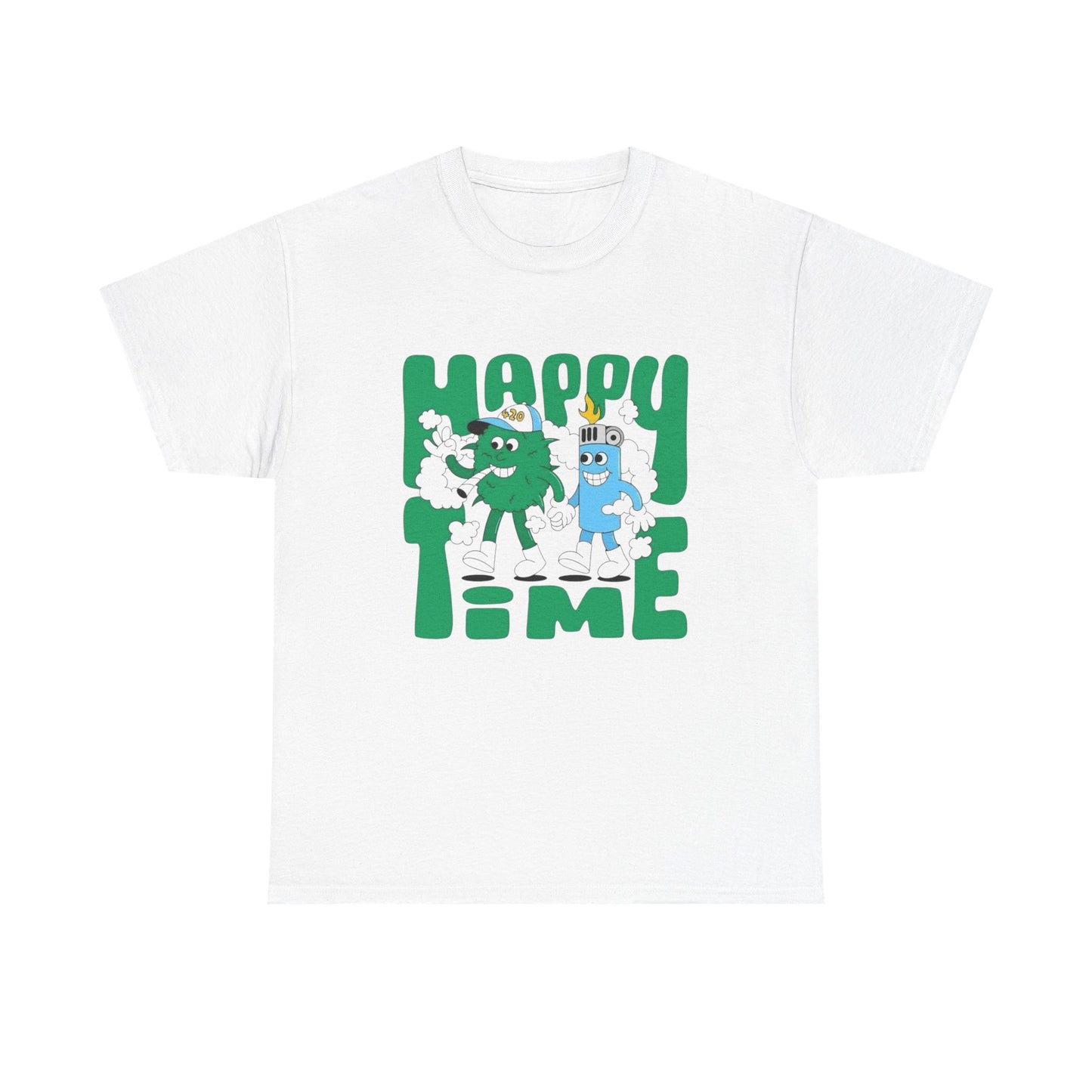 Happy Time Best Buds Graphic T Shirt Unisex Heavy Cotton Tee Gift