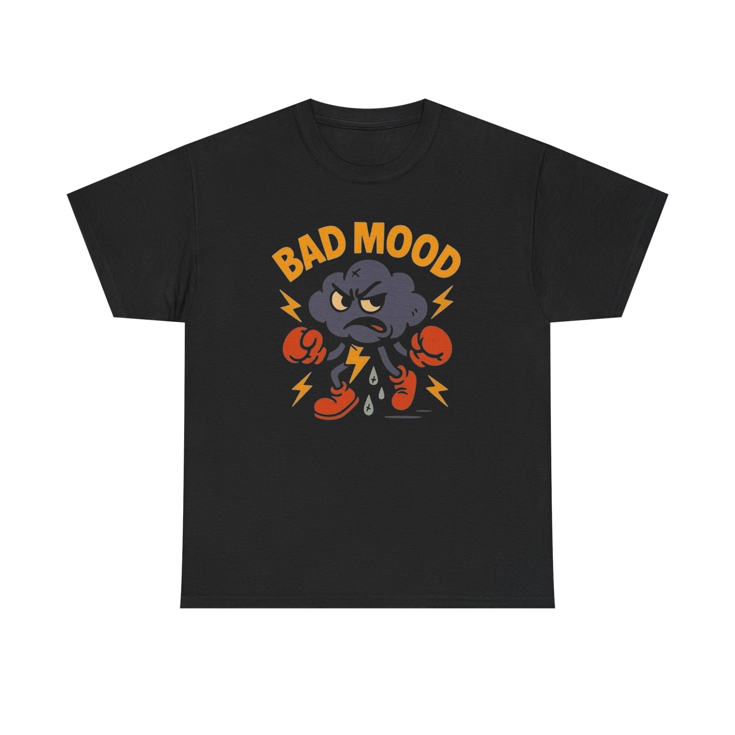 Bad Mood Boxing Gym Graphic T-Shirt Unisex Heavy Cotton Tee NEW