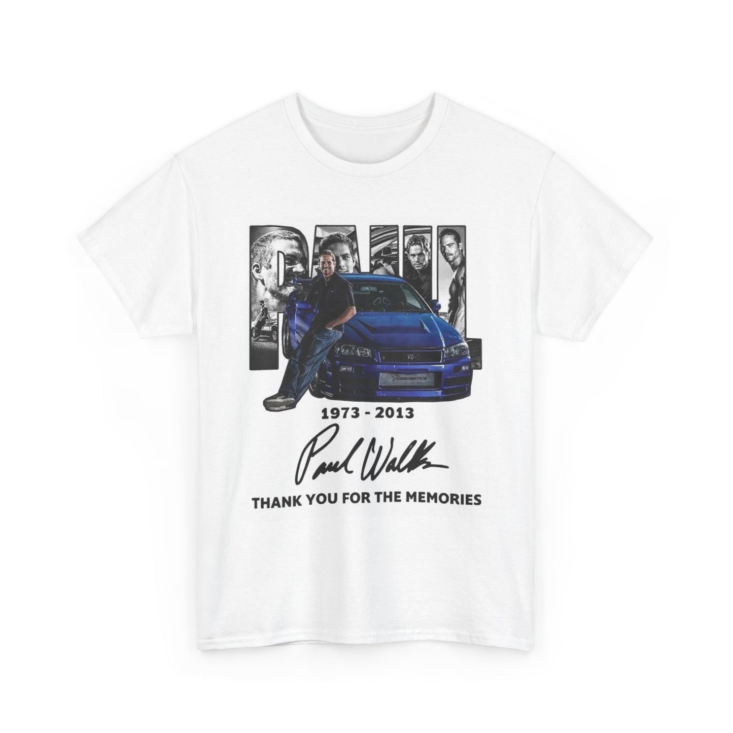 Paul Walker Retro Graphic T Shirt Fast And The Furious Unisex Heavy Cotton Tee