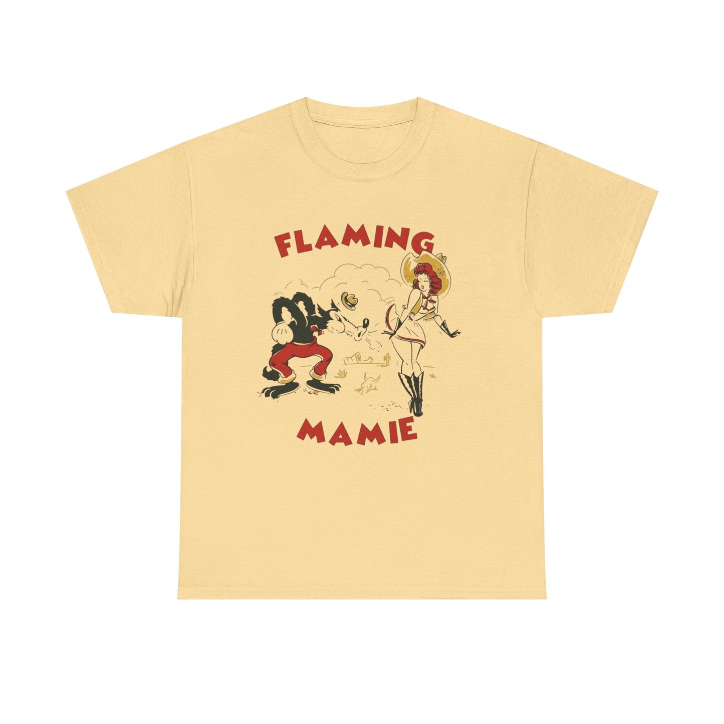 Flaming Mamie Graphic T Shirt NEW ADULT TEE VINTAGE