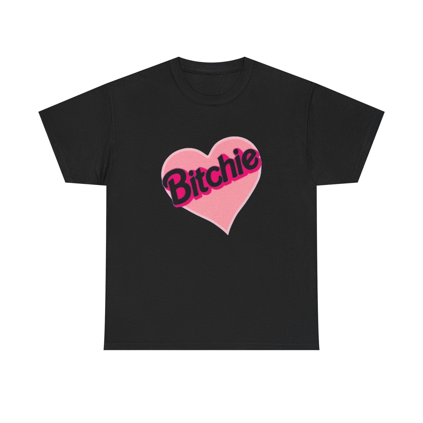 Bitchie Heart Funny Graphic T Shirt Unisex Heavy Cotton Tee Gift