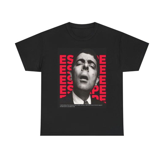 Mr Bean Escape Graphic T Shirt Funny Jokes Retro Unisex Heavy Cotton Tee