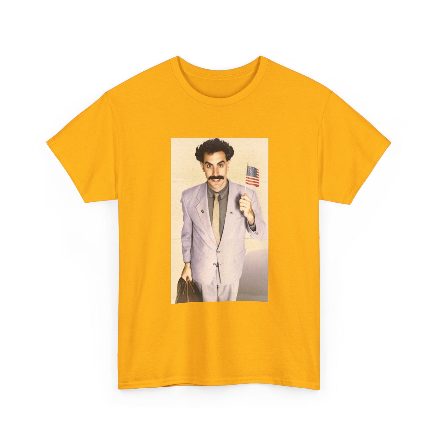 Borat Comes to America Tshirt Funny Comedy Movie Unisex Heavy Cotton Tee