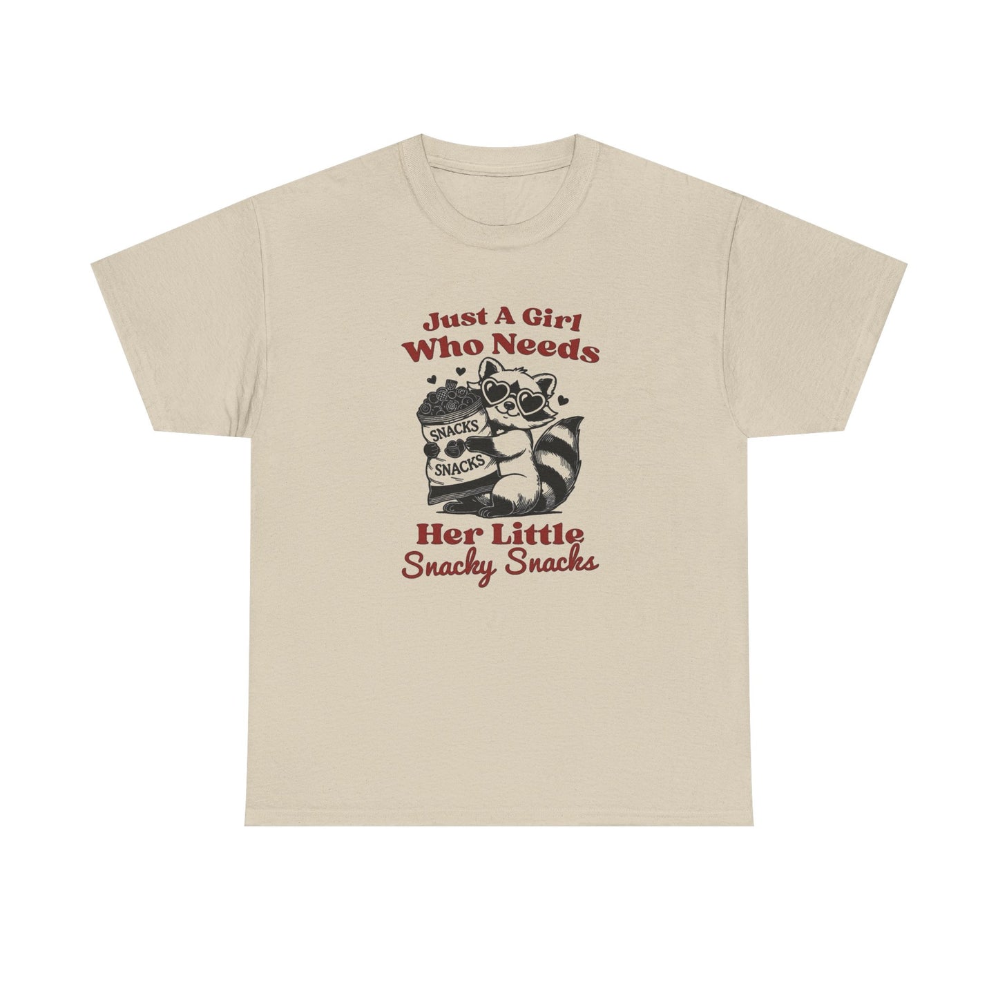 Just A Girl Who Loves Her Snacks Graphic T Shirt NEW Vintage Unisex Heavy Cotton