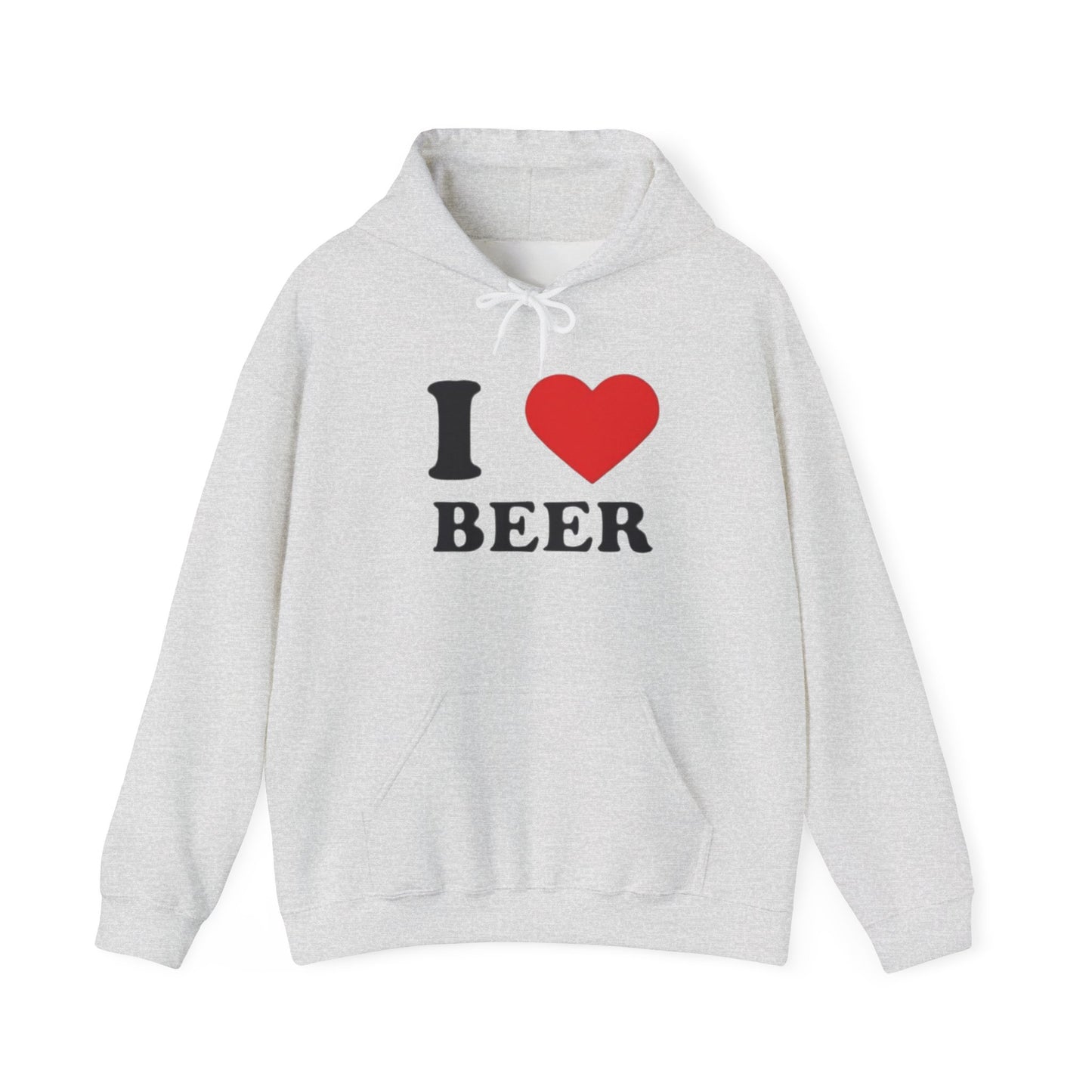 I Love Beer Funny Gift Graphic Hoodie Unisex Heavy Blend™ Hooded Sweatshirt