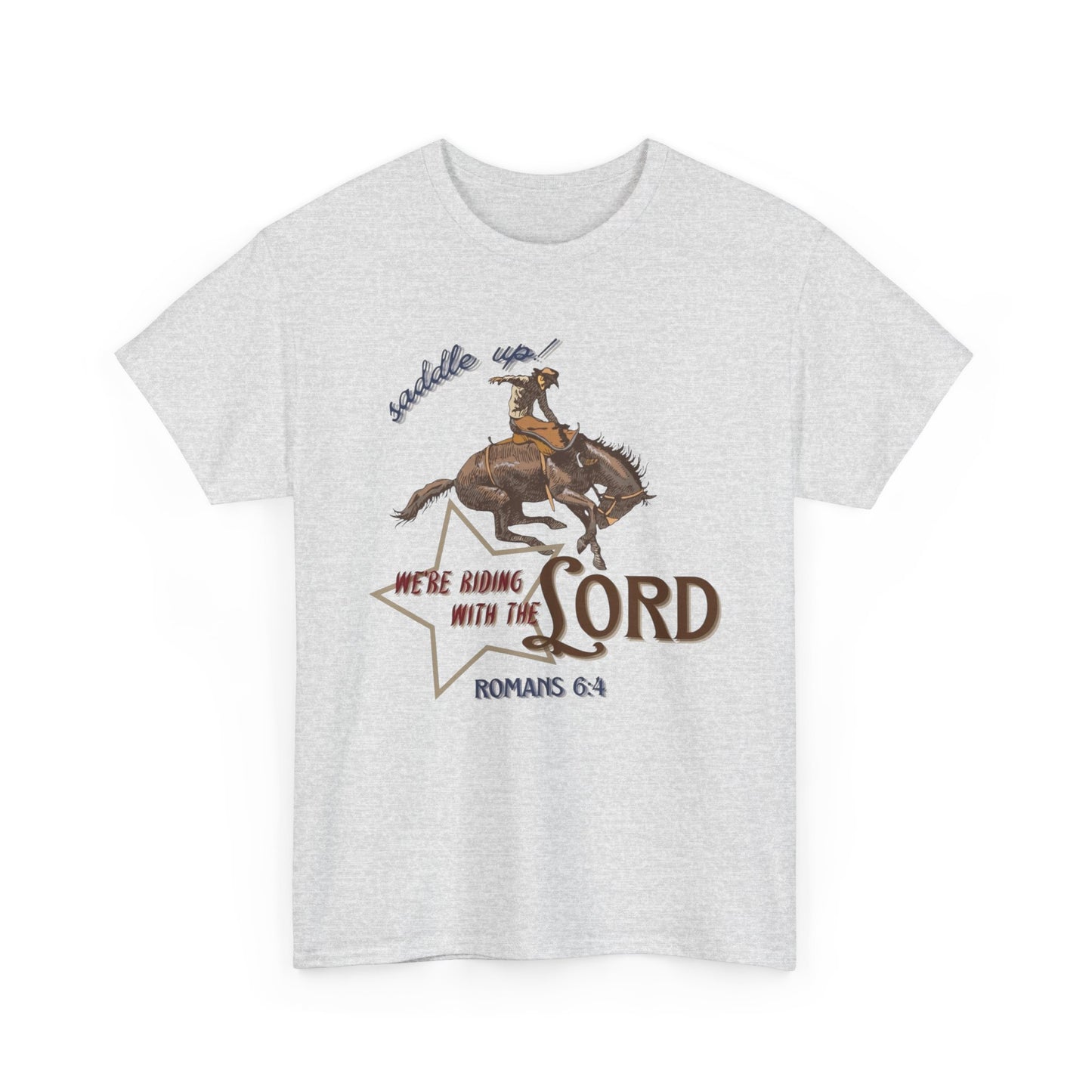 Riding With The Lord Graphic T Shirt ALL SIZES Tee Unisex Heavy Cotton