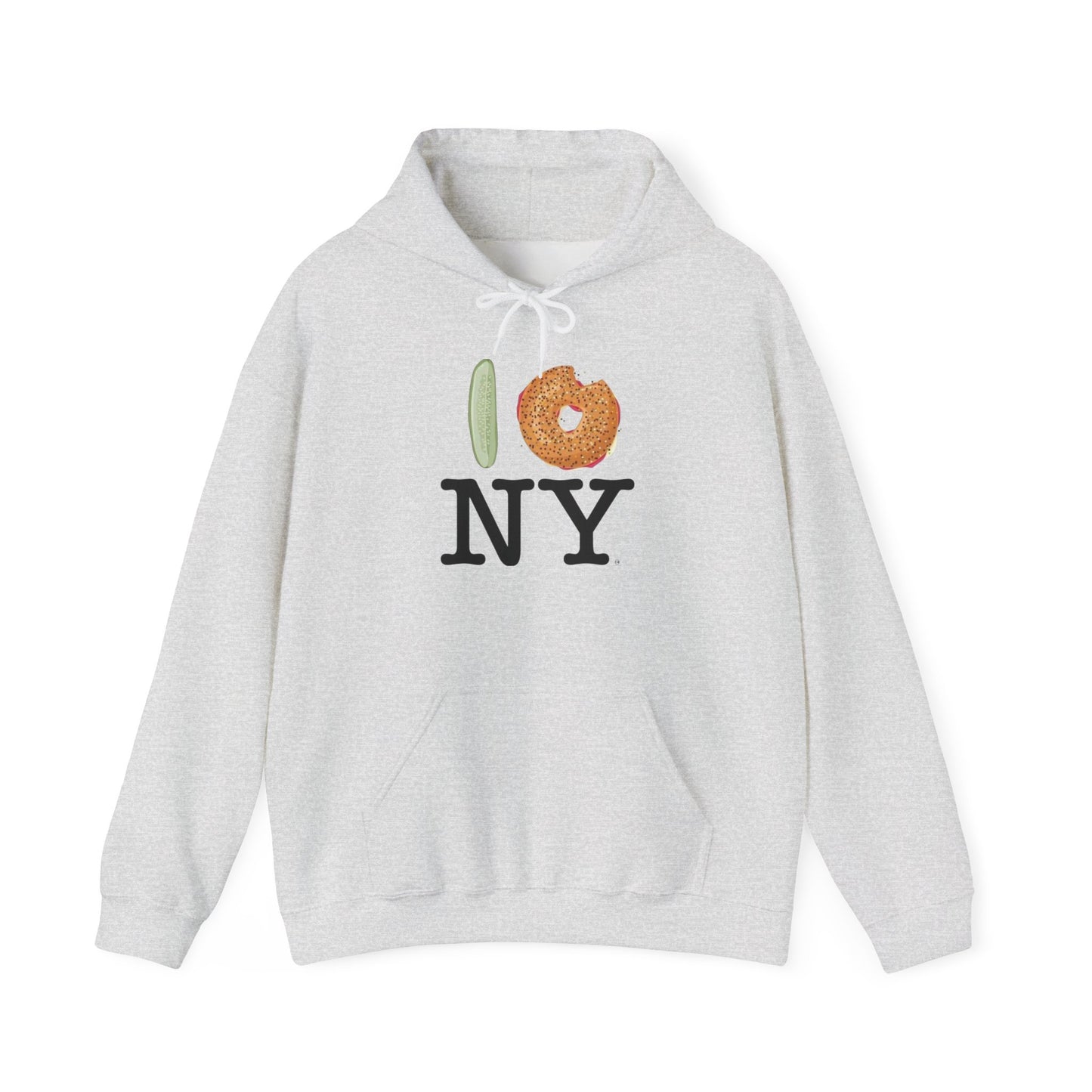 I Love New York Foodie Graphic Hoodie NEW Unisex Heavy Blend™ Hooded Sweatshirt