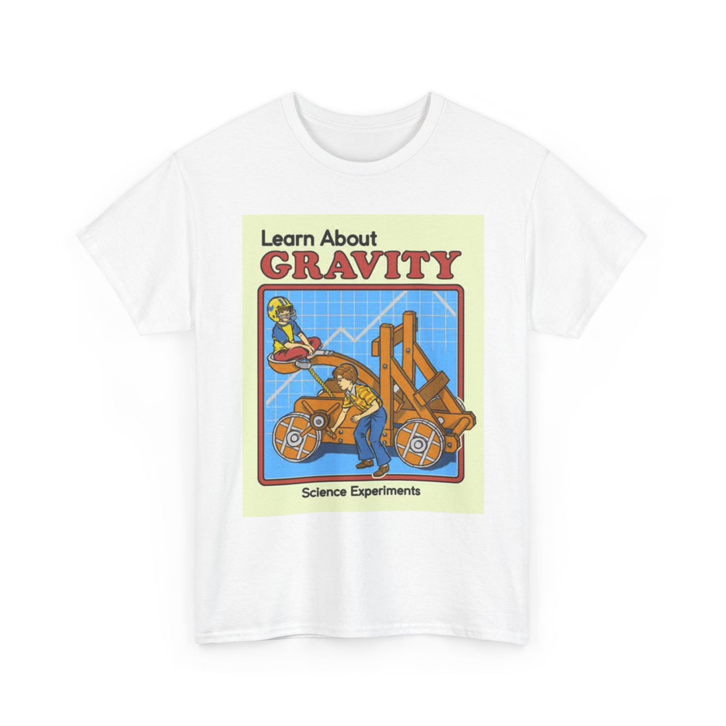 Learn About Gravity Graphic T Shirt Funny Comedy Unisex Heavy Cotton Tee