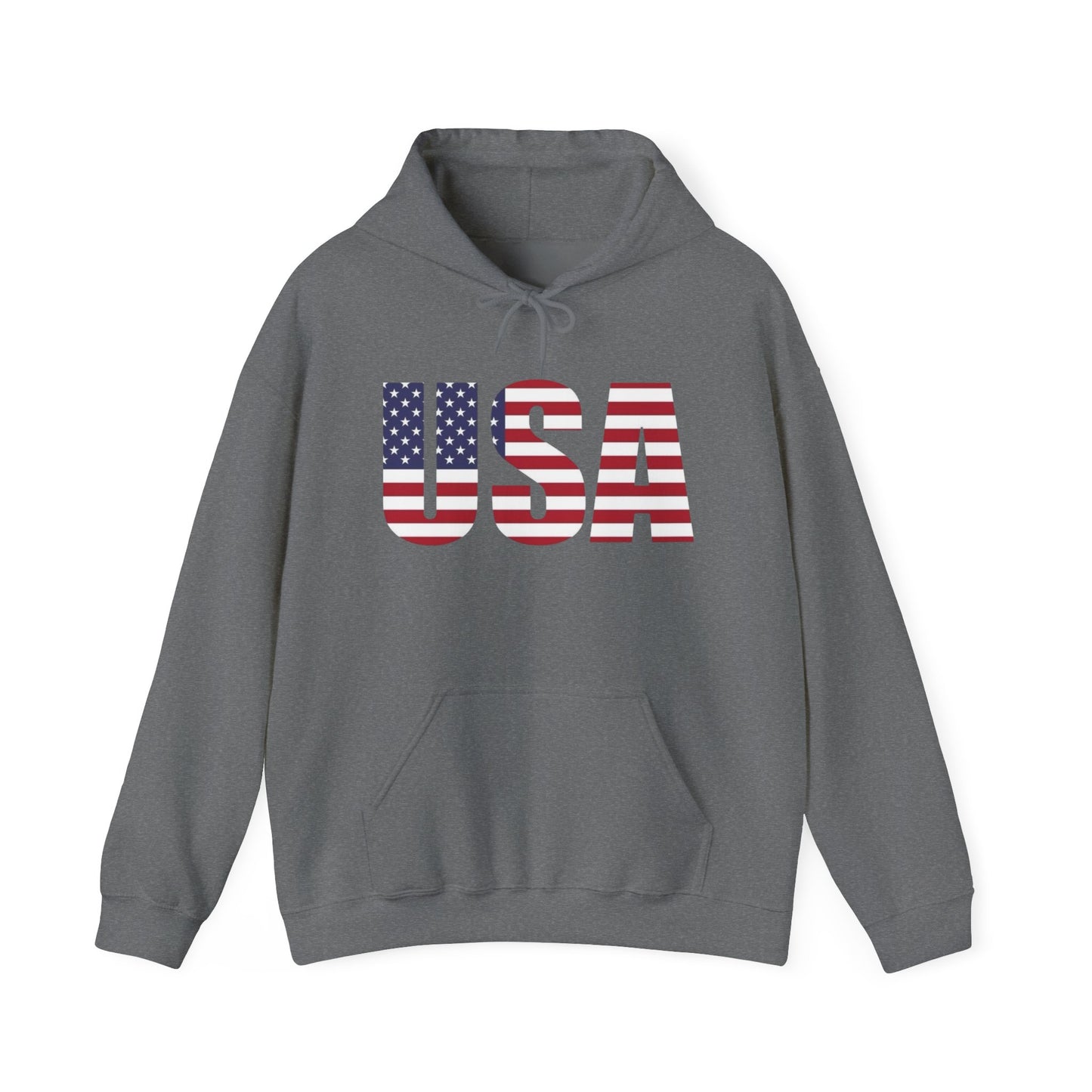 USA Flag Graphic Hoodie Unisex Heavy Blend™ Hooded Sweatshirt
