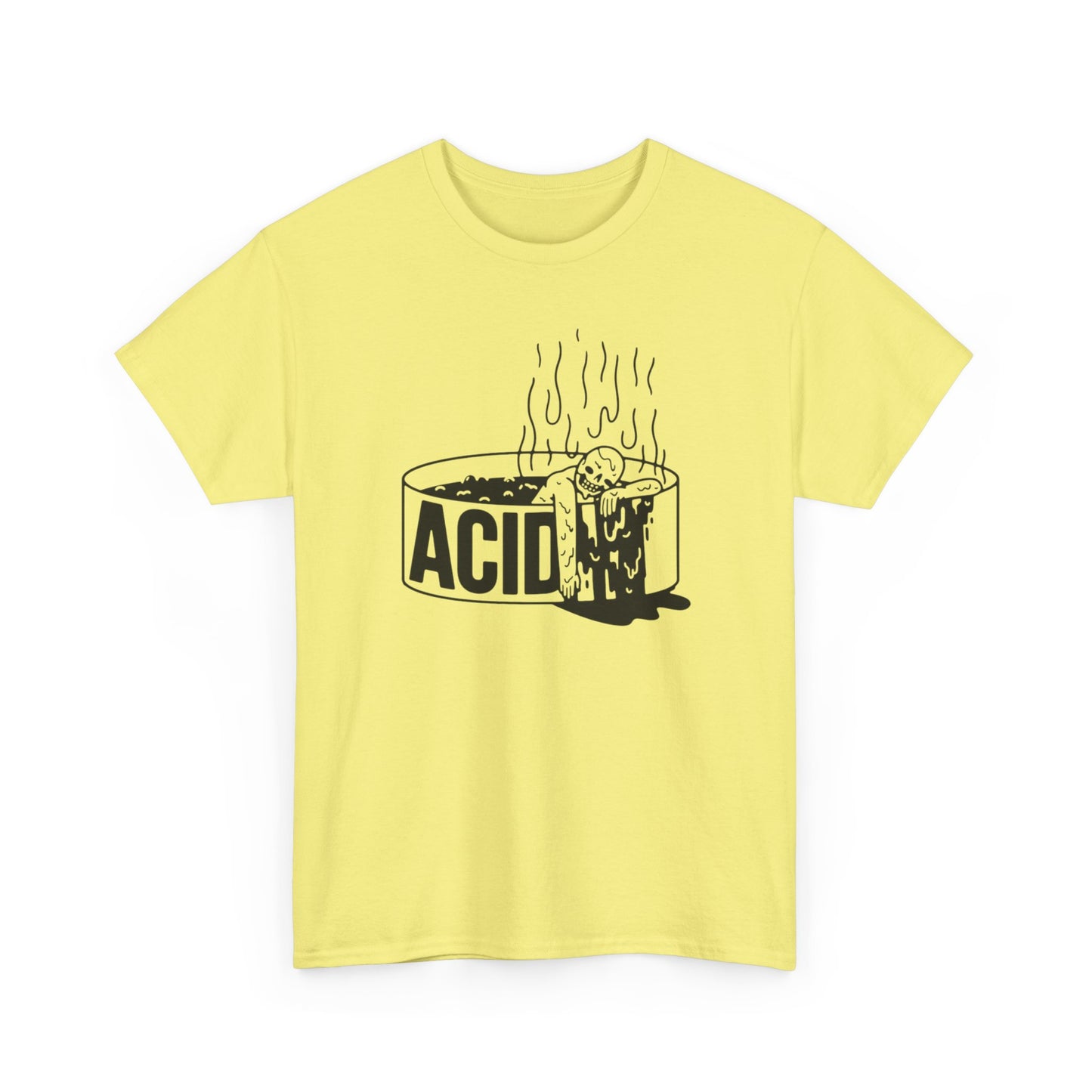 Acid Bath Funny Trippy Vibes Graphic T-Shirt Unisex Heavy Cotton Tee