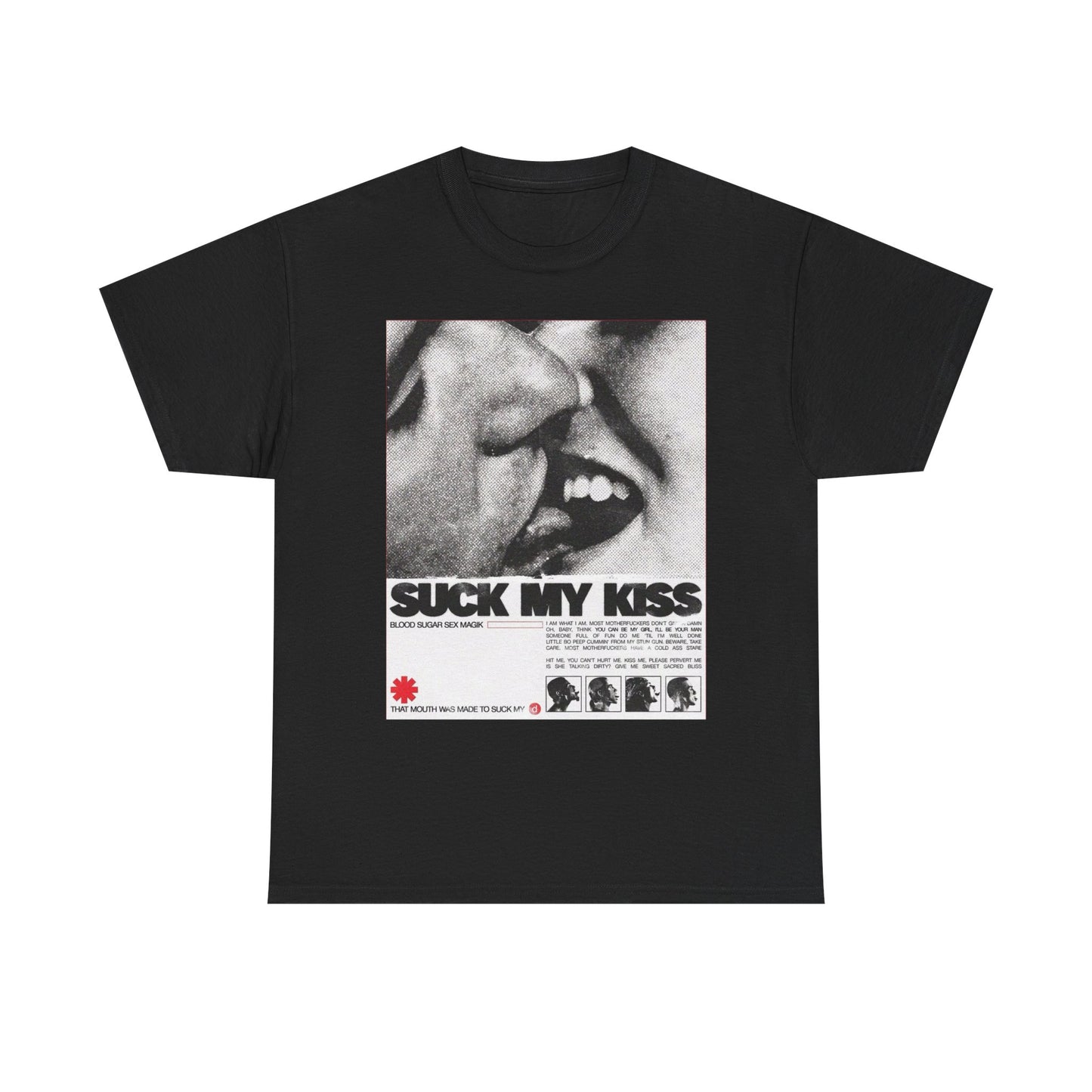Suck My Kiss Vintage Album Art Graphic T Shirt Unisex Heavy Cotton Tee