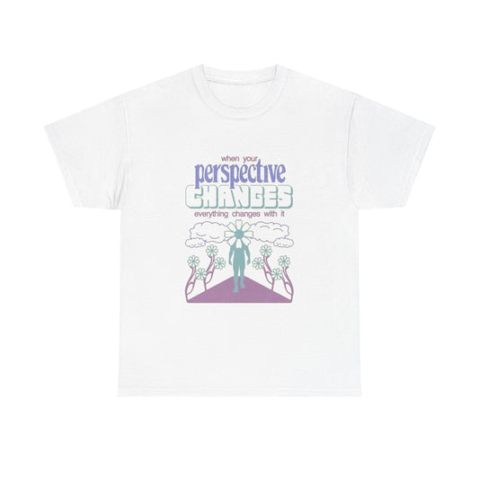 Change Your Perspective Graphic T Shirt Unisex Heavy Cotton Tee Gift Vintage