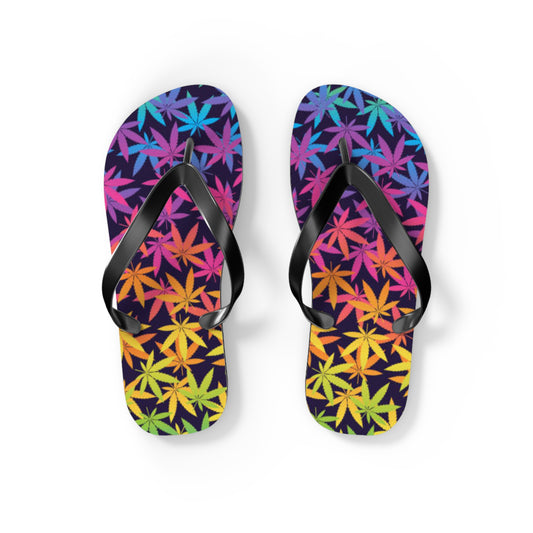 WAVES And SUN Co Sandals Marijuana - Flip Flops -Slides Summer Beach BRAND NEW