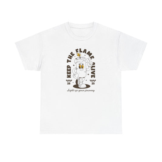 Keep The Flame Alive Graphic T-Shirt Comfy Cotton Tee Brand NEW