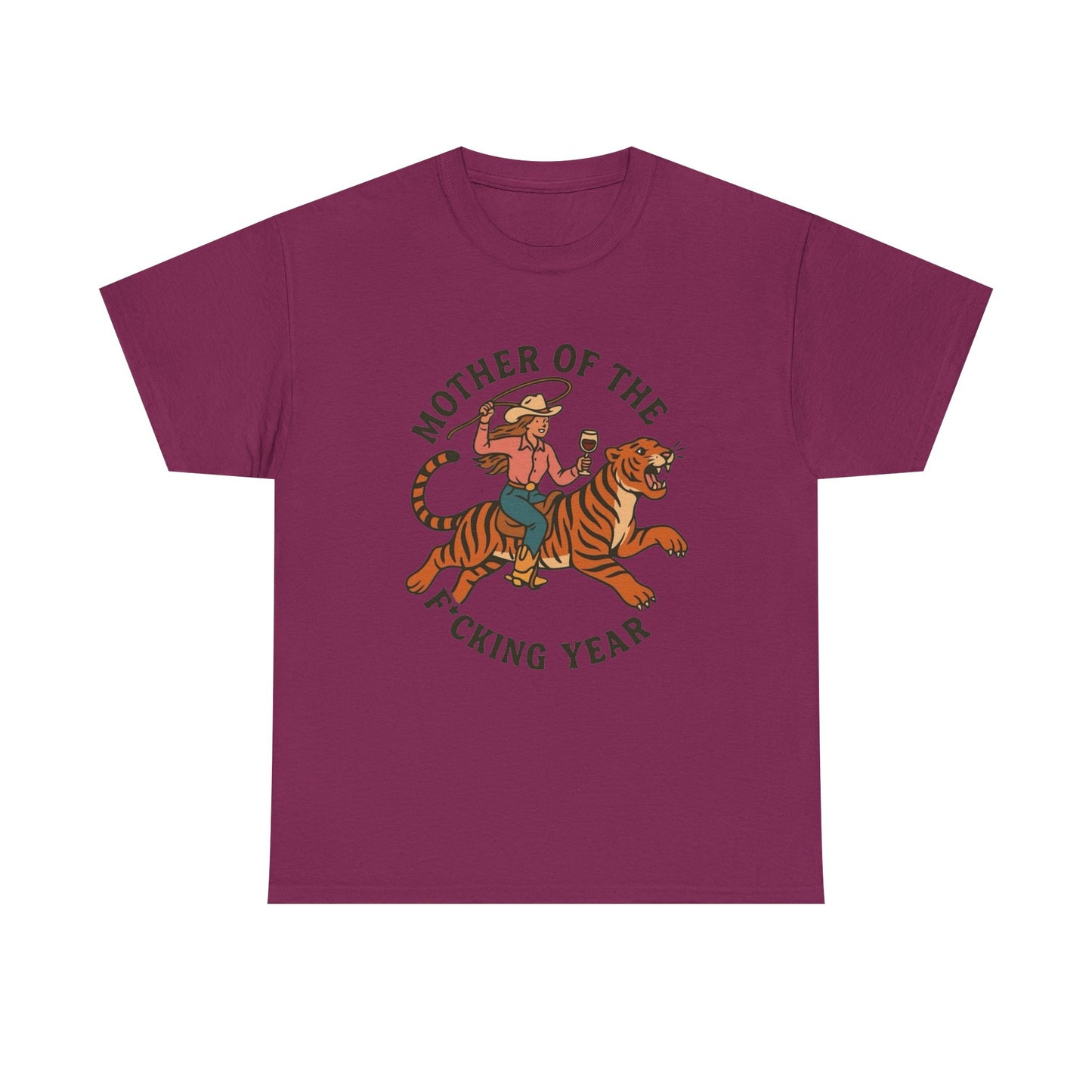 Mother Of The Year Graphic T Shirt NEW Vintage Unisex Heavy Cotton Tee