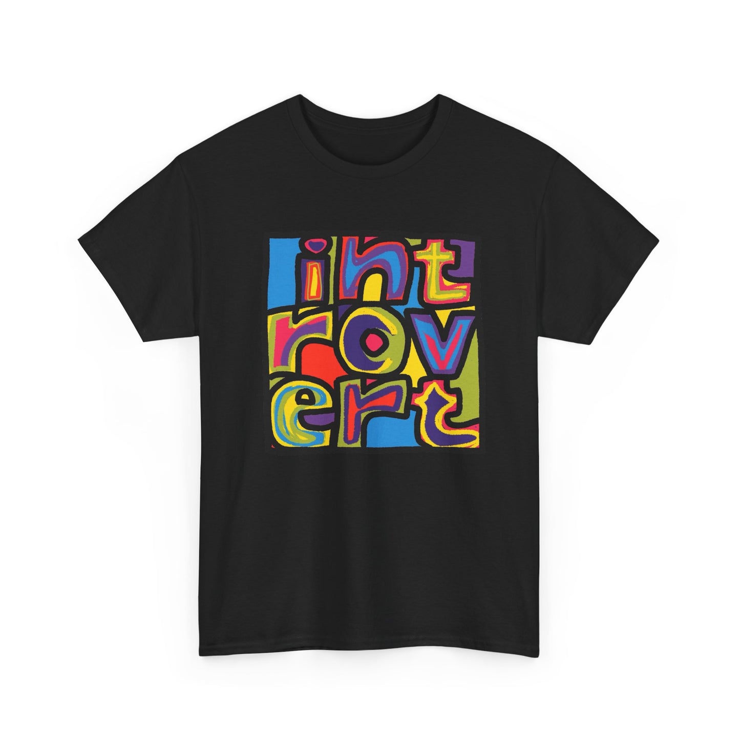 Introvert Painting T-Shirt Unisex Heavy Cotton Tee Gift New
