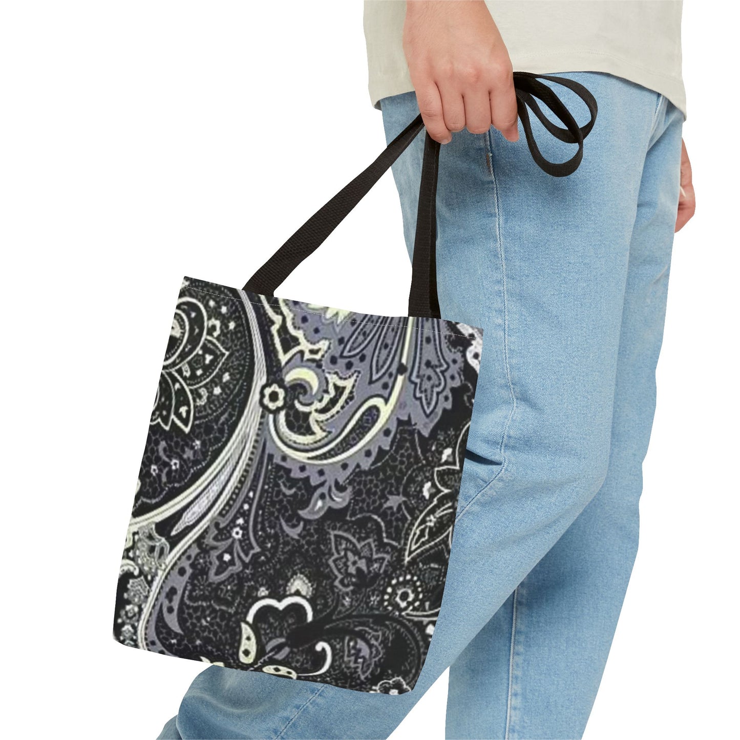 Black And Silver Pattern BRAND NEW Tote Bag (AOP)