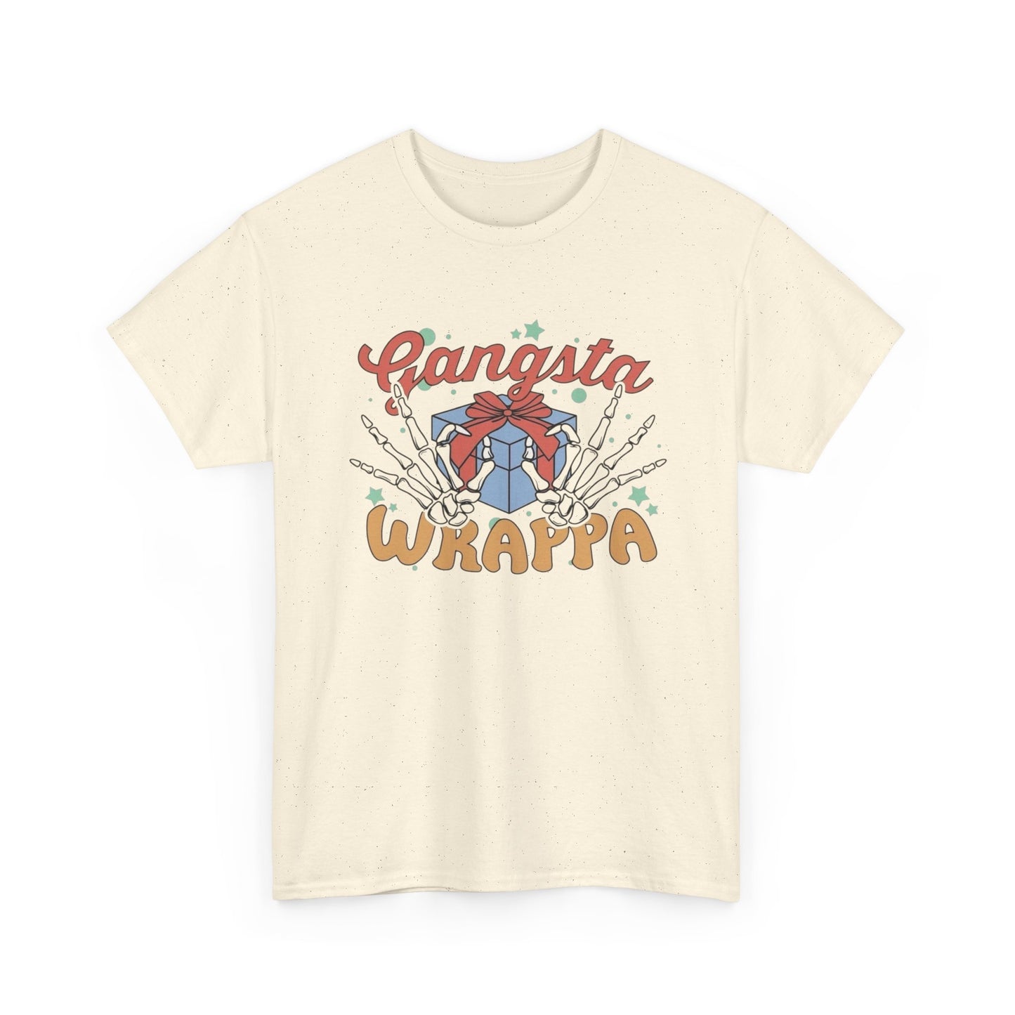 Gangsta Wrappa Funny Christmas Graphic T Shirt Unisex NEW Heavy Cotton Tee
