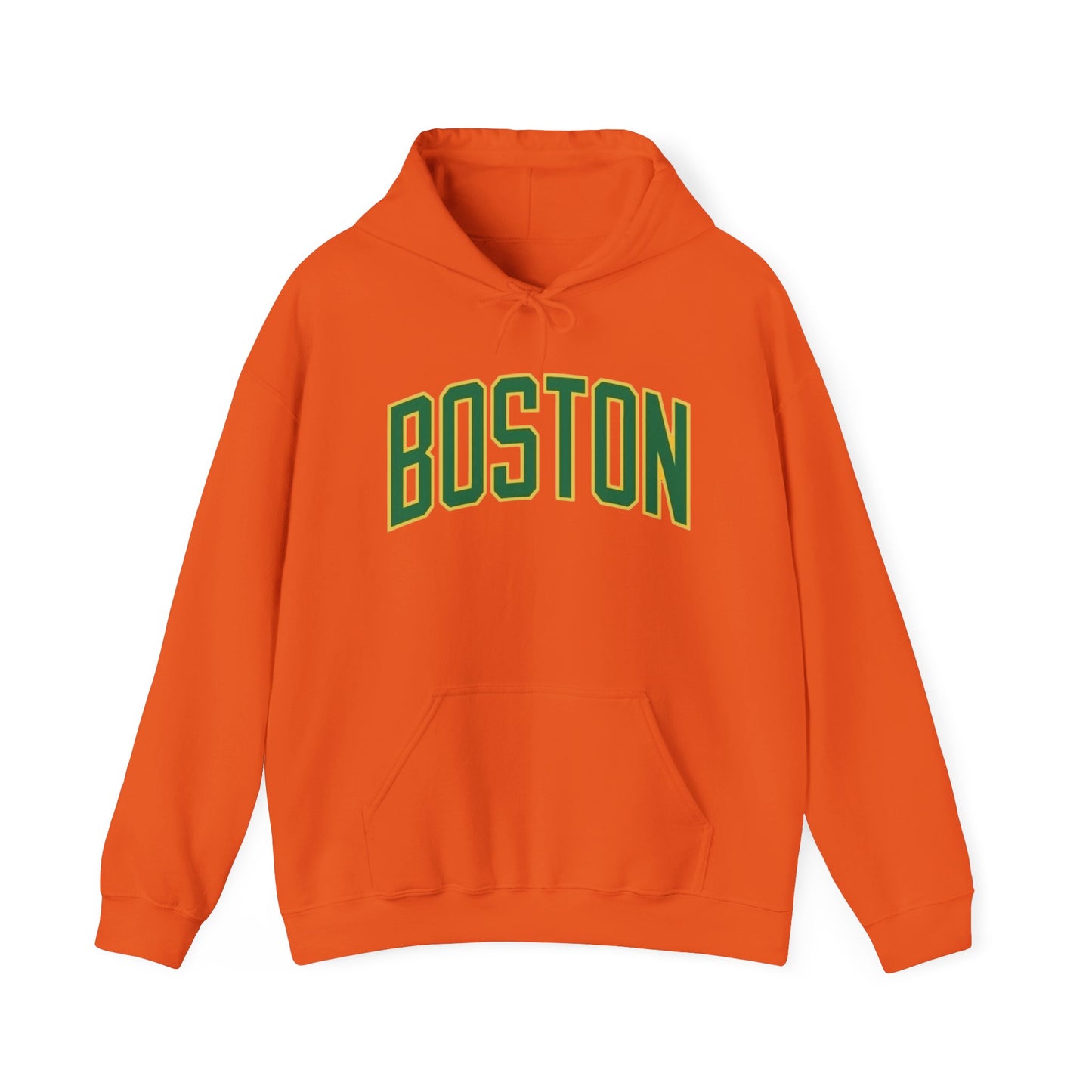 Boston Logo Graphic Hoodie Heavy Blend Sweatshirt NEW