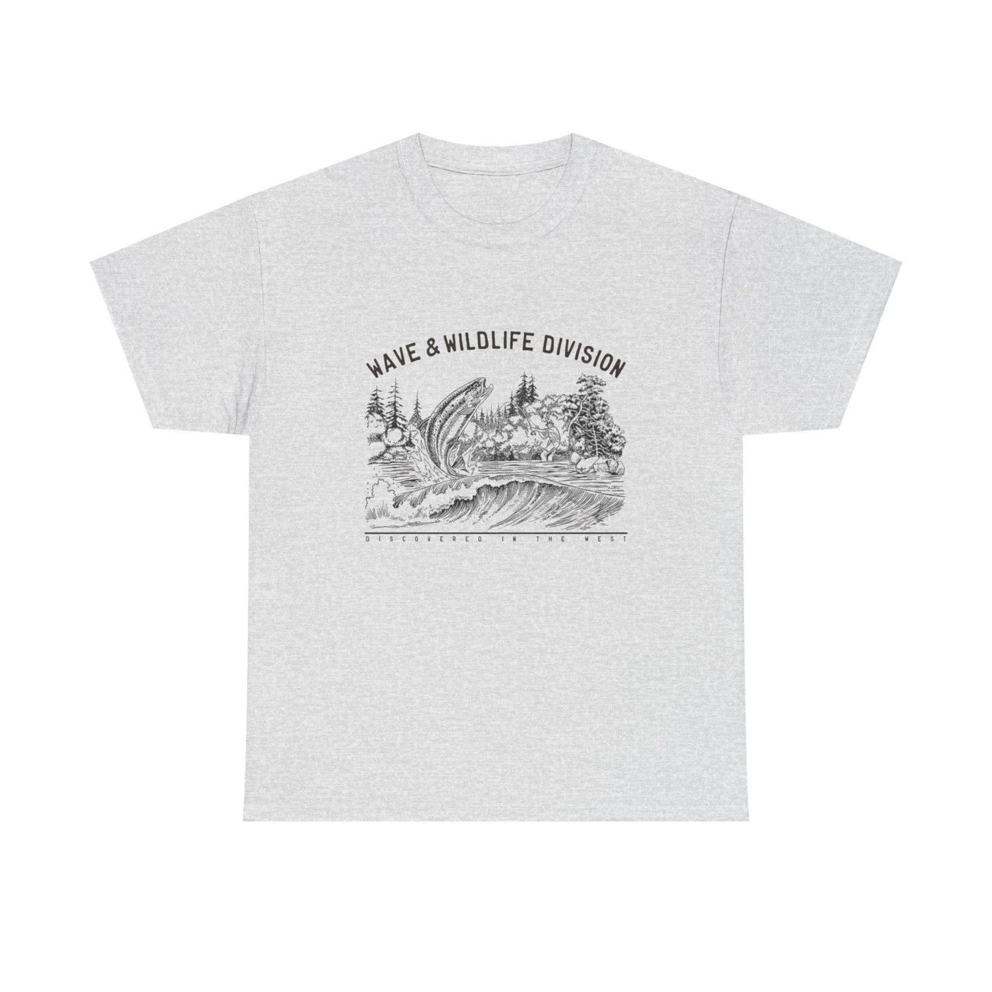 Wave And Wildlife Division Graphic T Shirt Unisex Heavy Cotton Tee