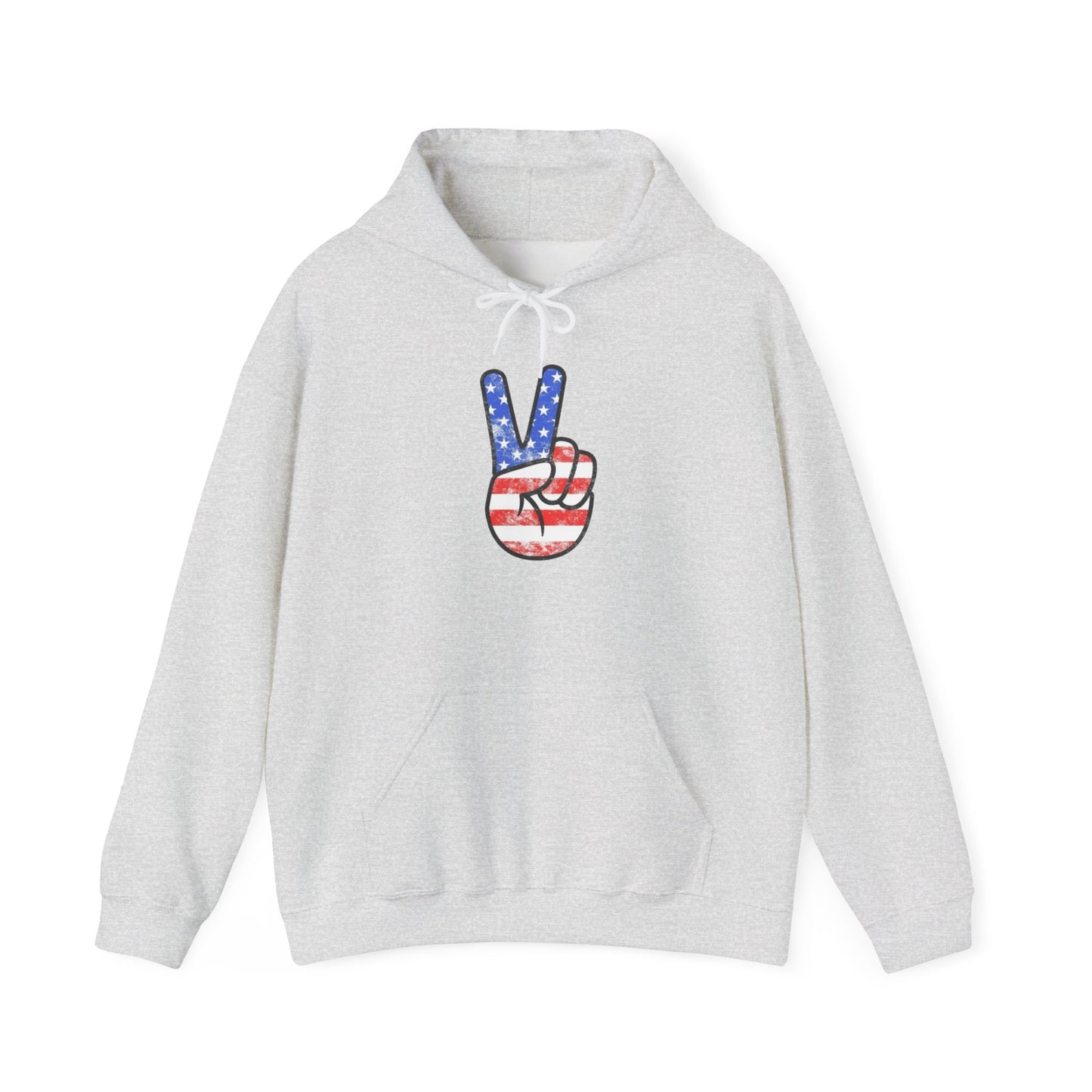 American Flag Peace Sign Retro Graphic Hoodie Heavy Blend™ NEW Sweatshirt