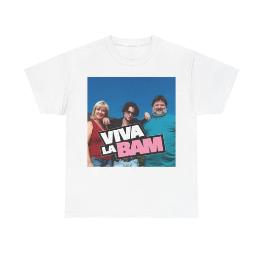 Viva La Bam Tshirt MTV Bam Margera TV Series Skateboarding Unisex Heavy Cotton k
