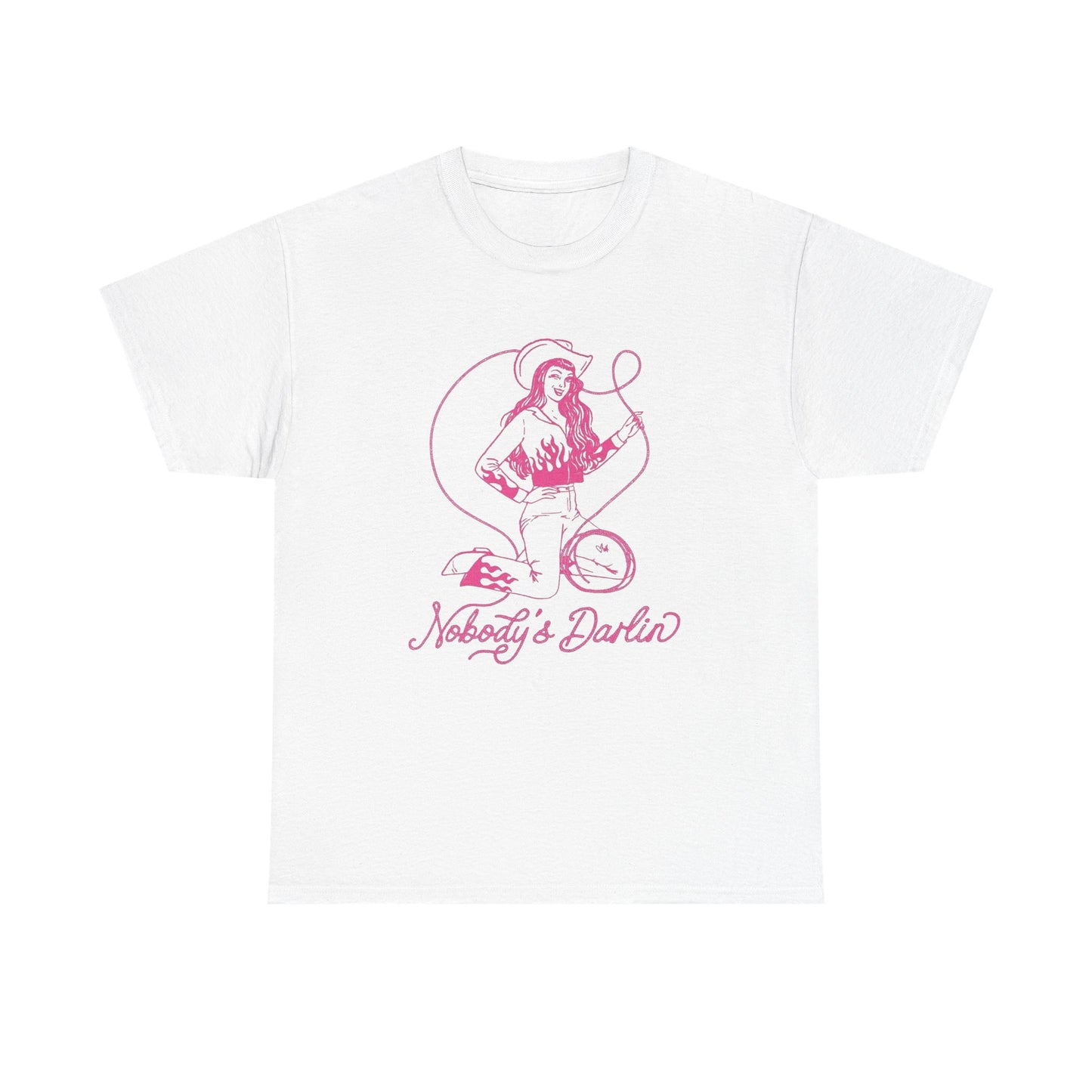 Nobody's Darling Cowgirl Vintage Graphic T-Shirt, Unisex Cotton Shirt